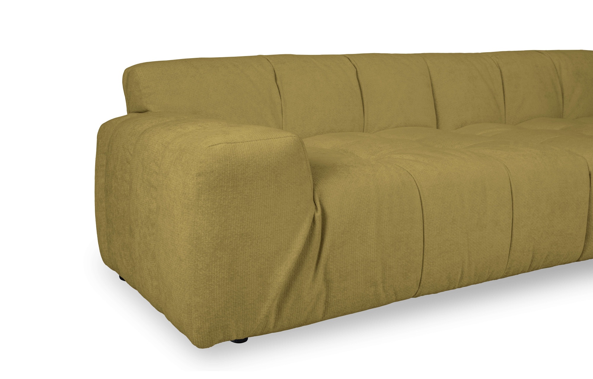 INOSIGN 3-Sitzer »Calmara, Breite 286 cm, weicher Lounge-Sitzkomfort«, bodentief, Samt oder Chenille, mit Knopfsteppung