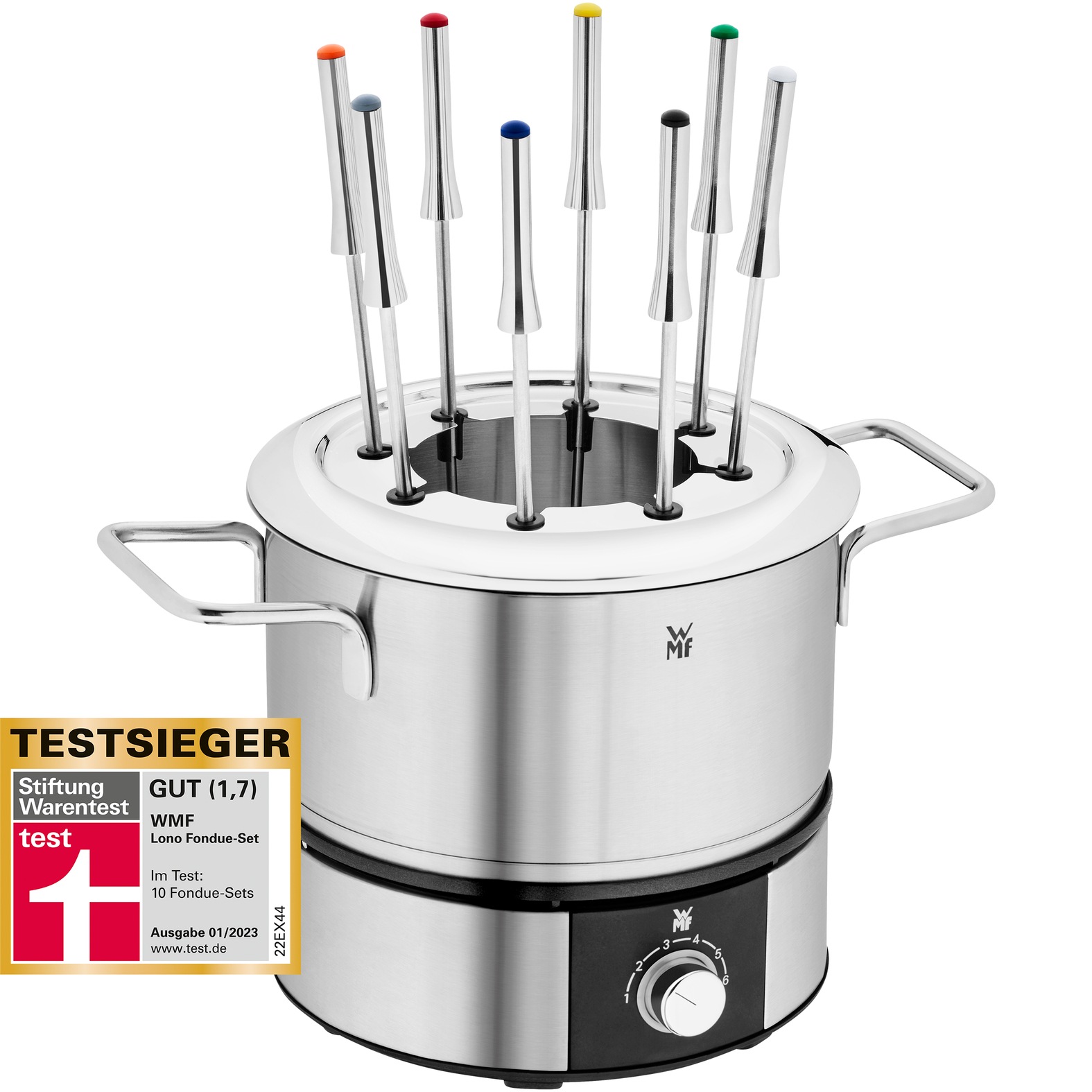WMF Elektro-Fondue "LONO, mit Spritzschutzring, farblich markierte Fondue-G günstig online kaufen