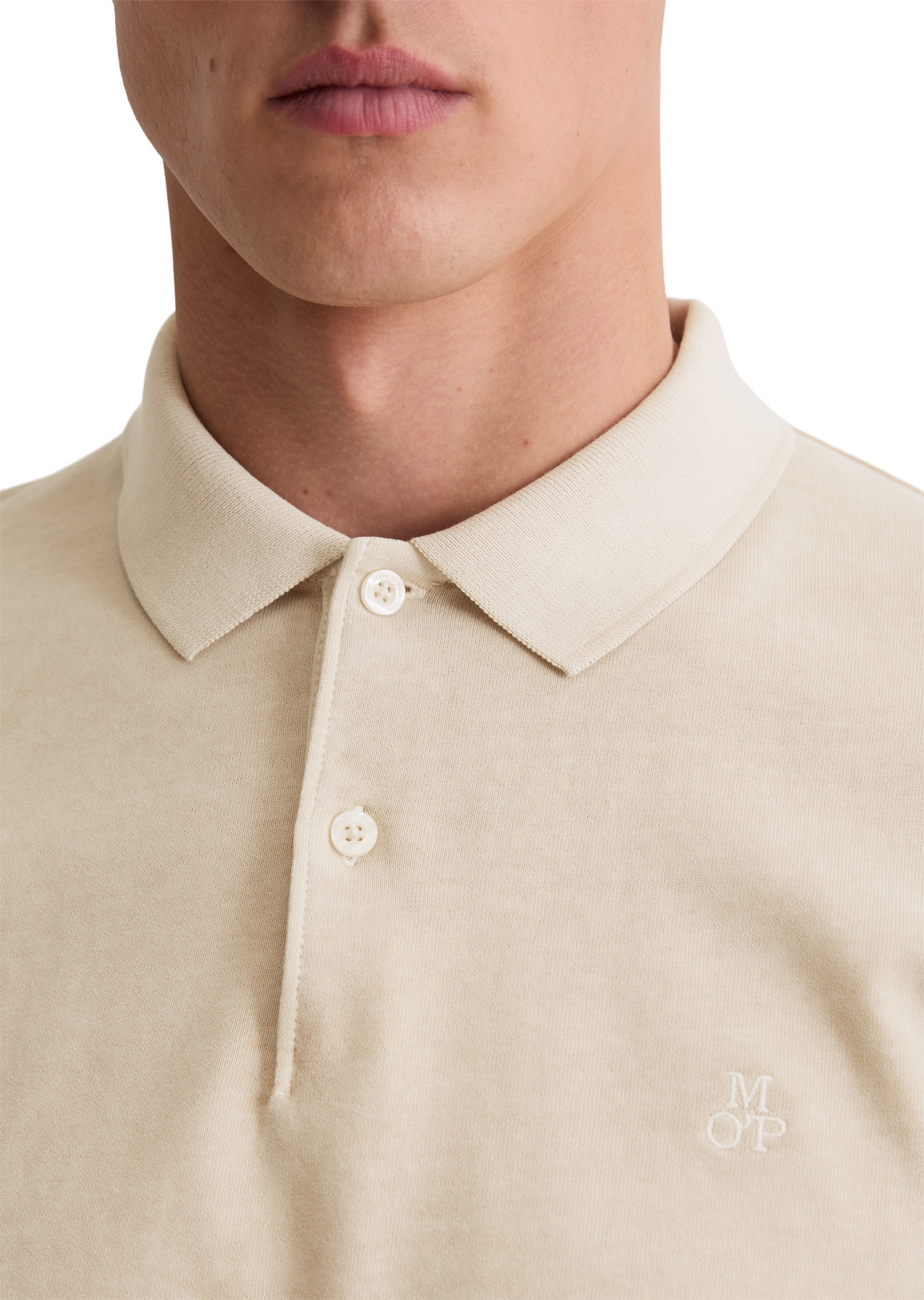 Marc O'Polo Langarm-Poloshirt »aus soft-touch Bio-Baumwoll-Jersey«
