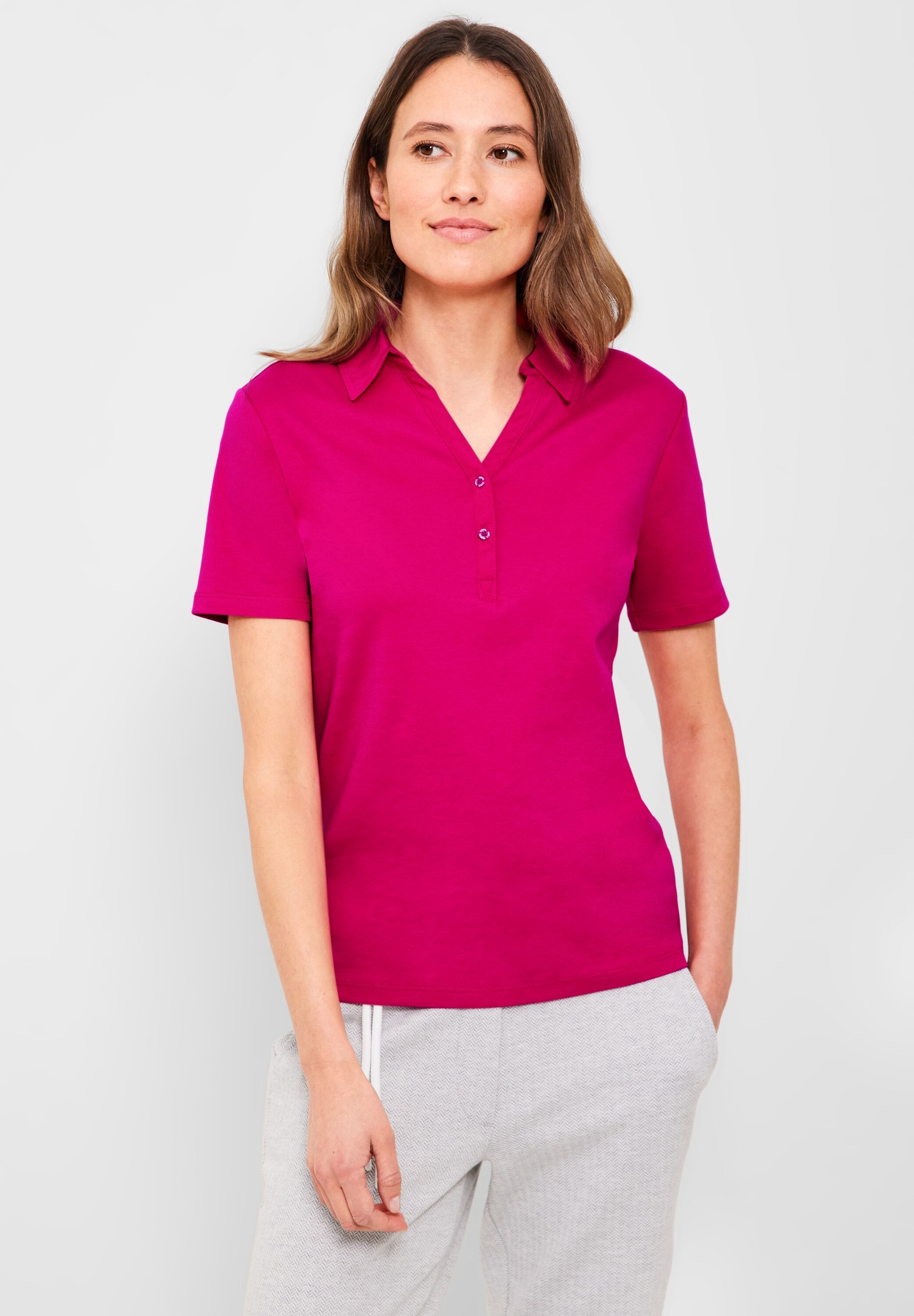 Cecil Poloshirt, Kragen und halbe Knopfleiste am Ausschnitt kaufen