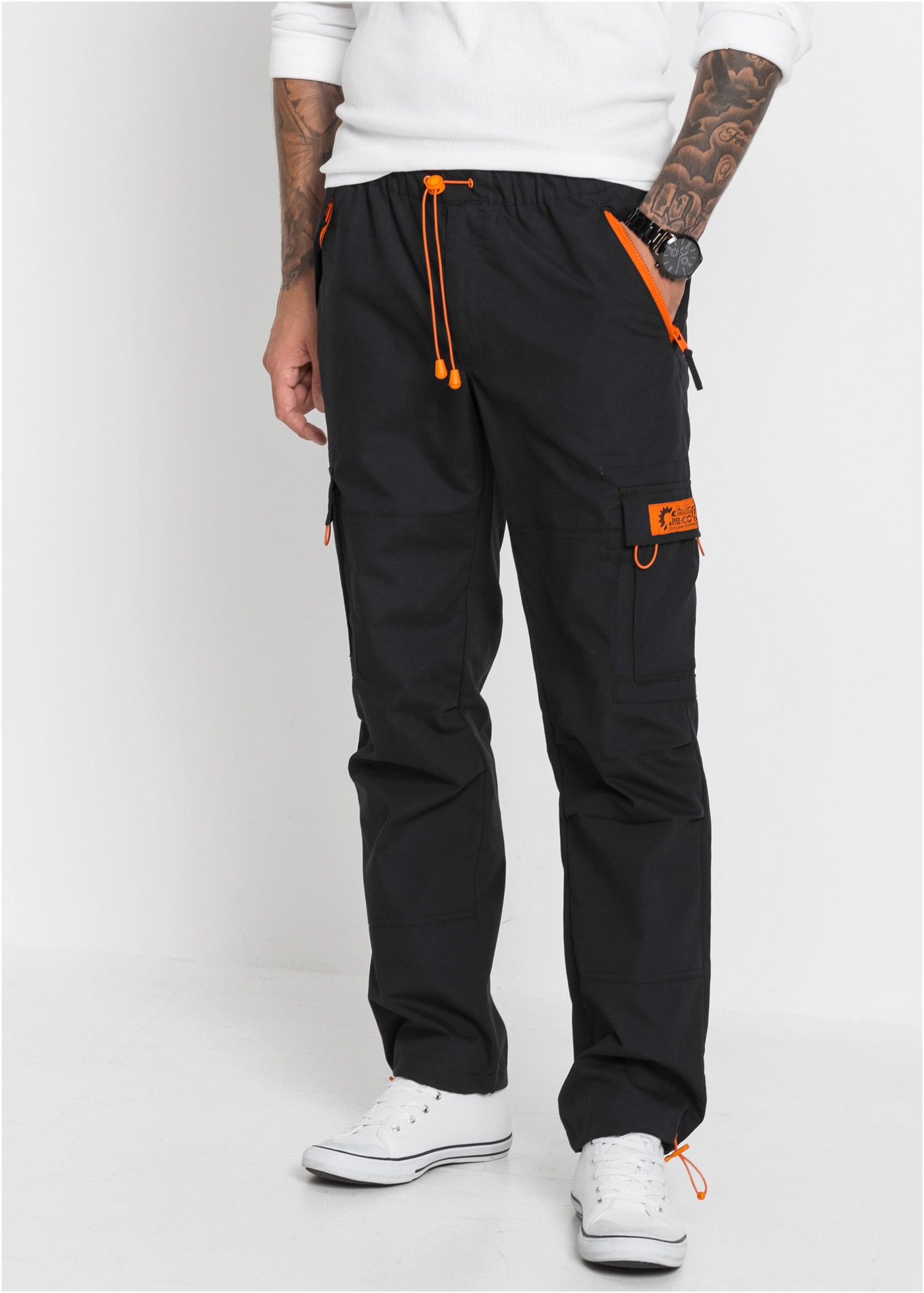 bonprix Schlupfhose "Relaxed Fit Schlupf-Cargohose, Straight" aus Baumwollm günstig online kaufen