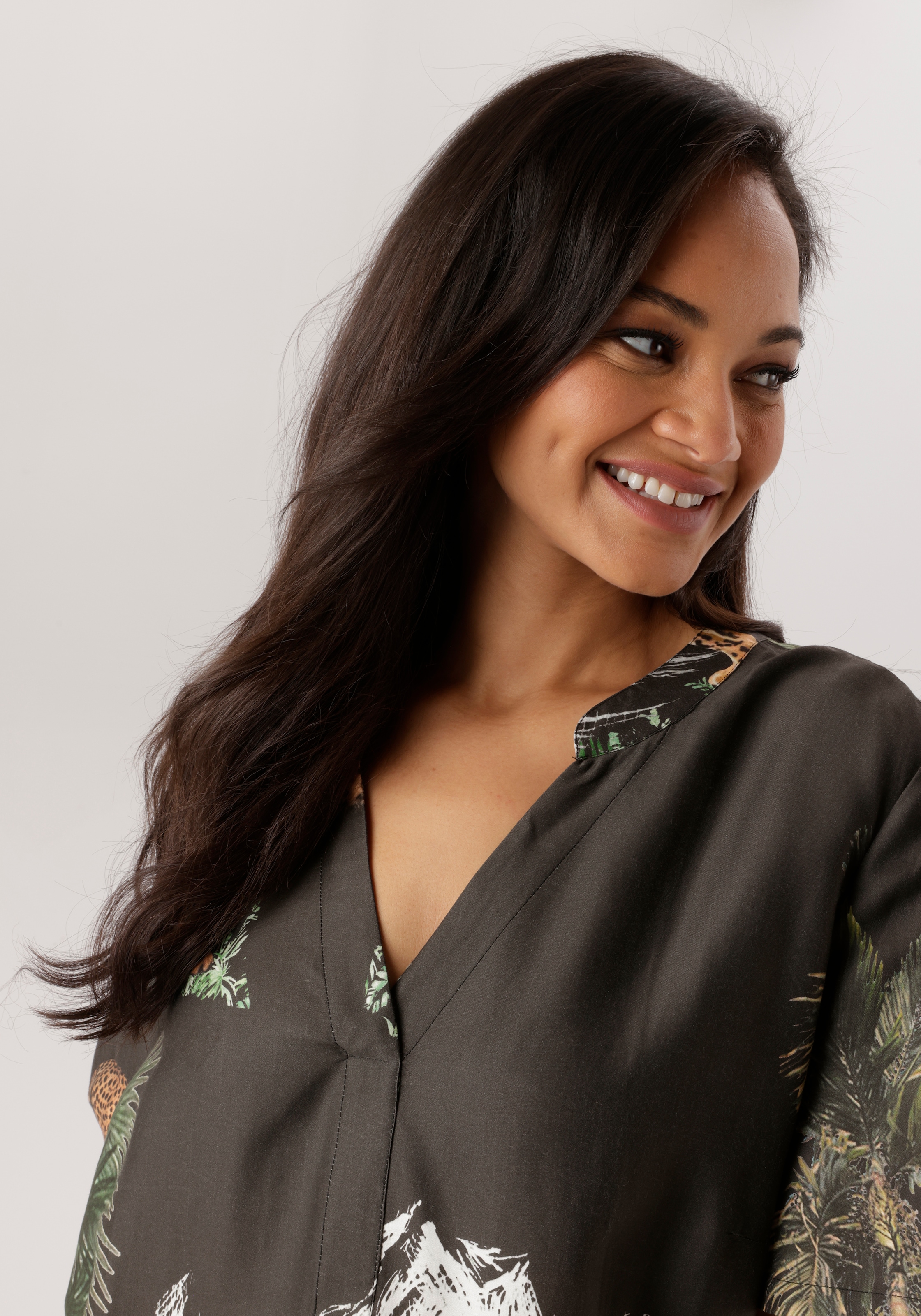Aniston PLUS Blusenkleid mit großflächigem Print - NEUE KOLLEKTION