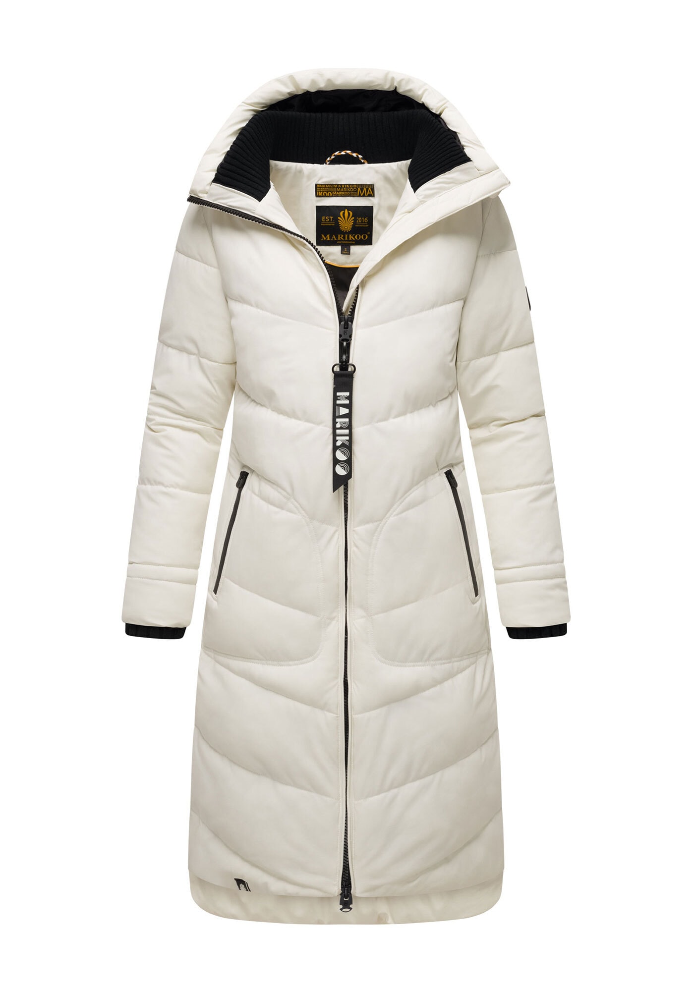Marikoo Winterjacke »Benikoo«, langer Winter Mantel gesteppt