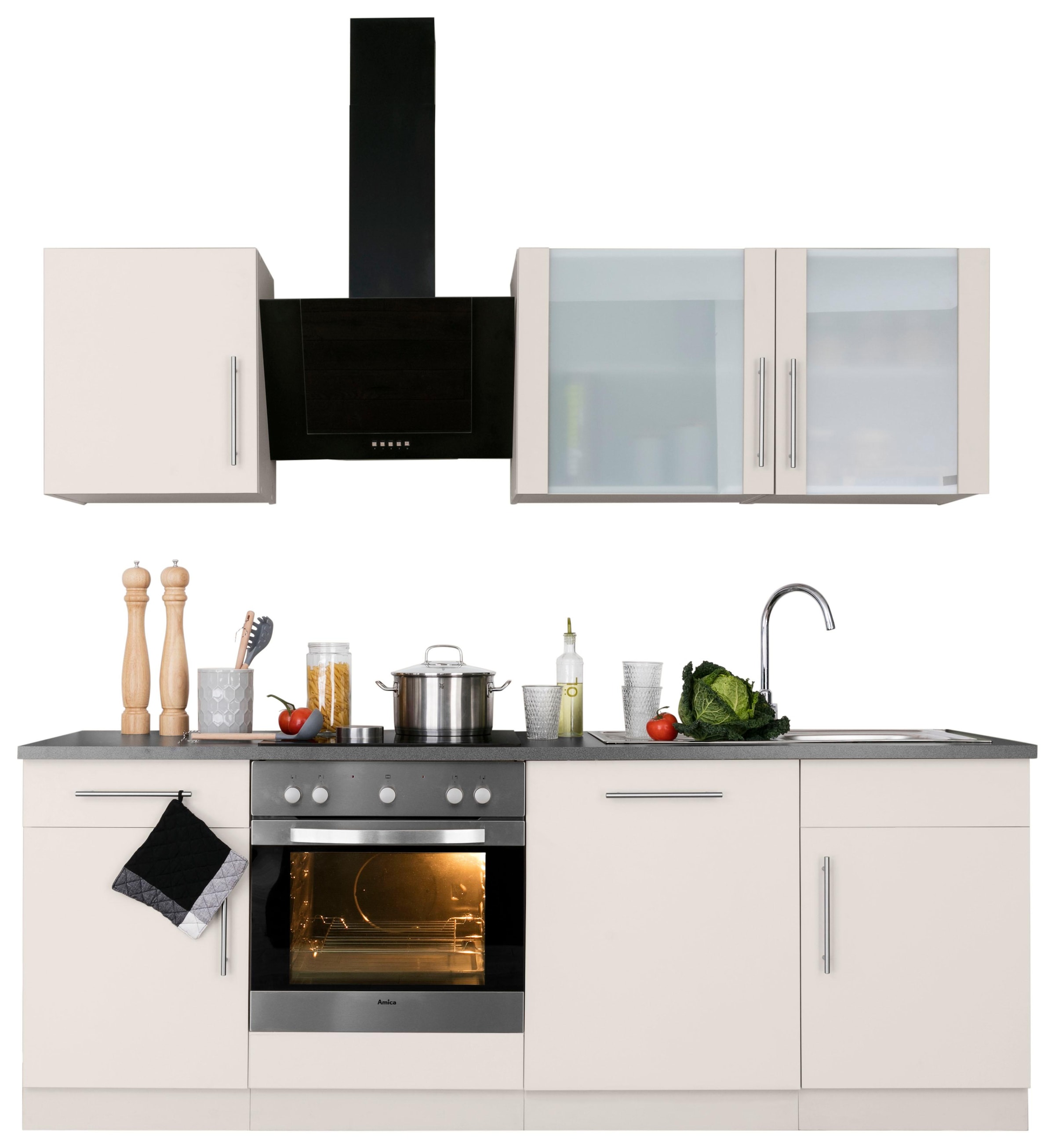 wiho Küchen "Cali" mit E-Geräten, Breite 220 cm