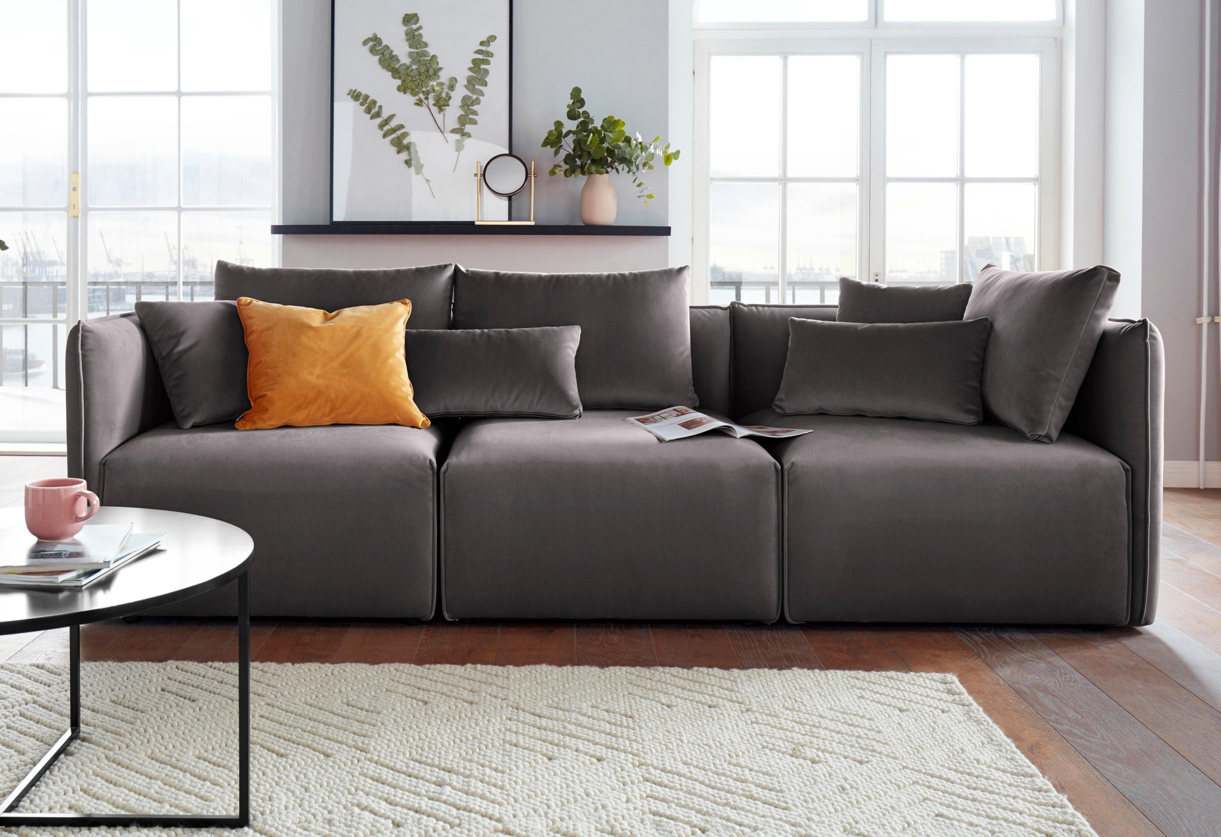 OTTO home 3-Sitzer "Nöre" 3 Teile, in vielen Bezugsqualitäten und Farben s. günstig online kaufen