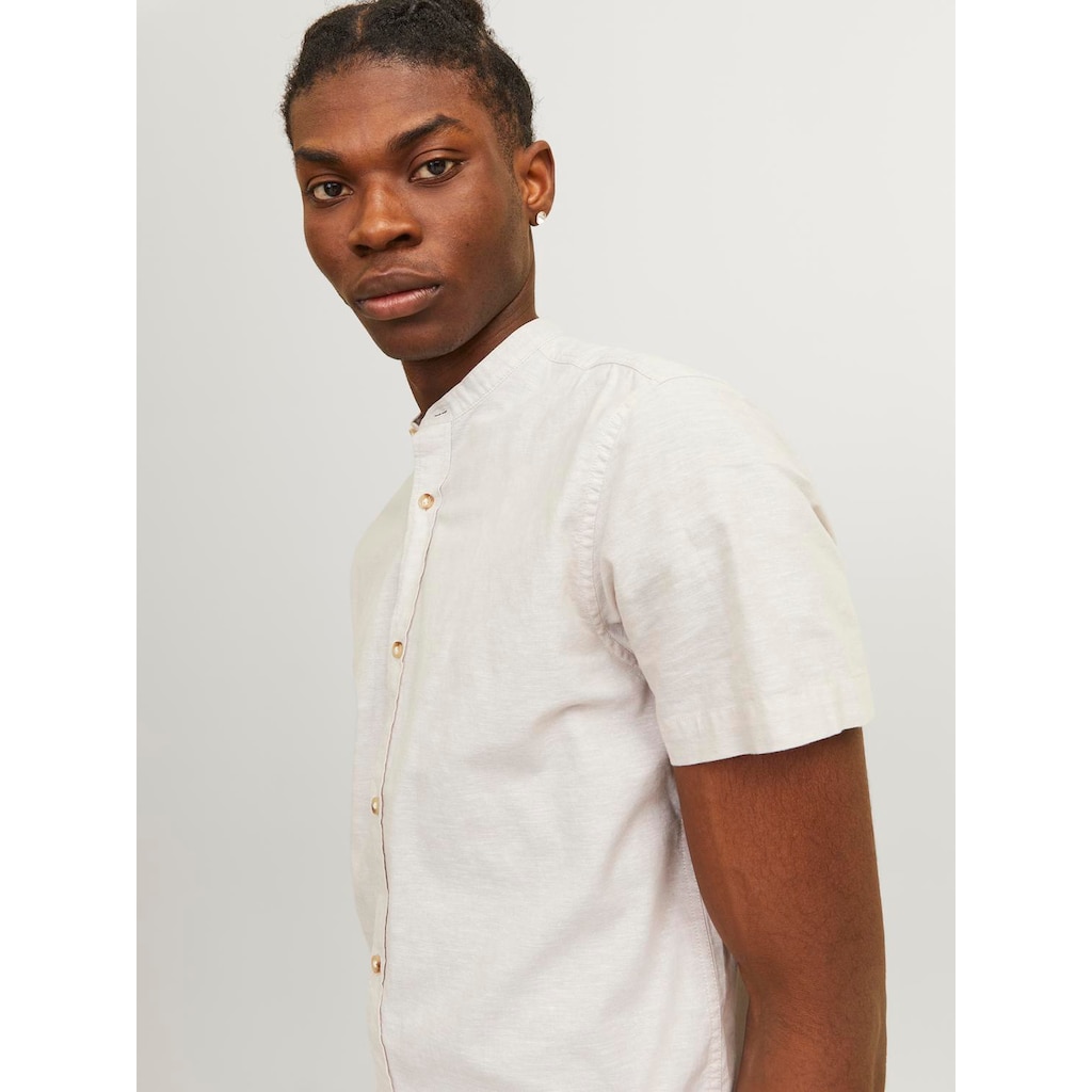 Jack & Jones Kurzarmhemd »JJESUMMER BAND LINEN BLEND SHIRT SS SN«