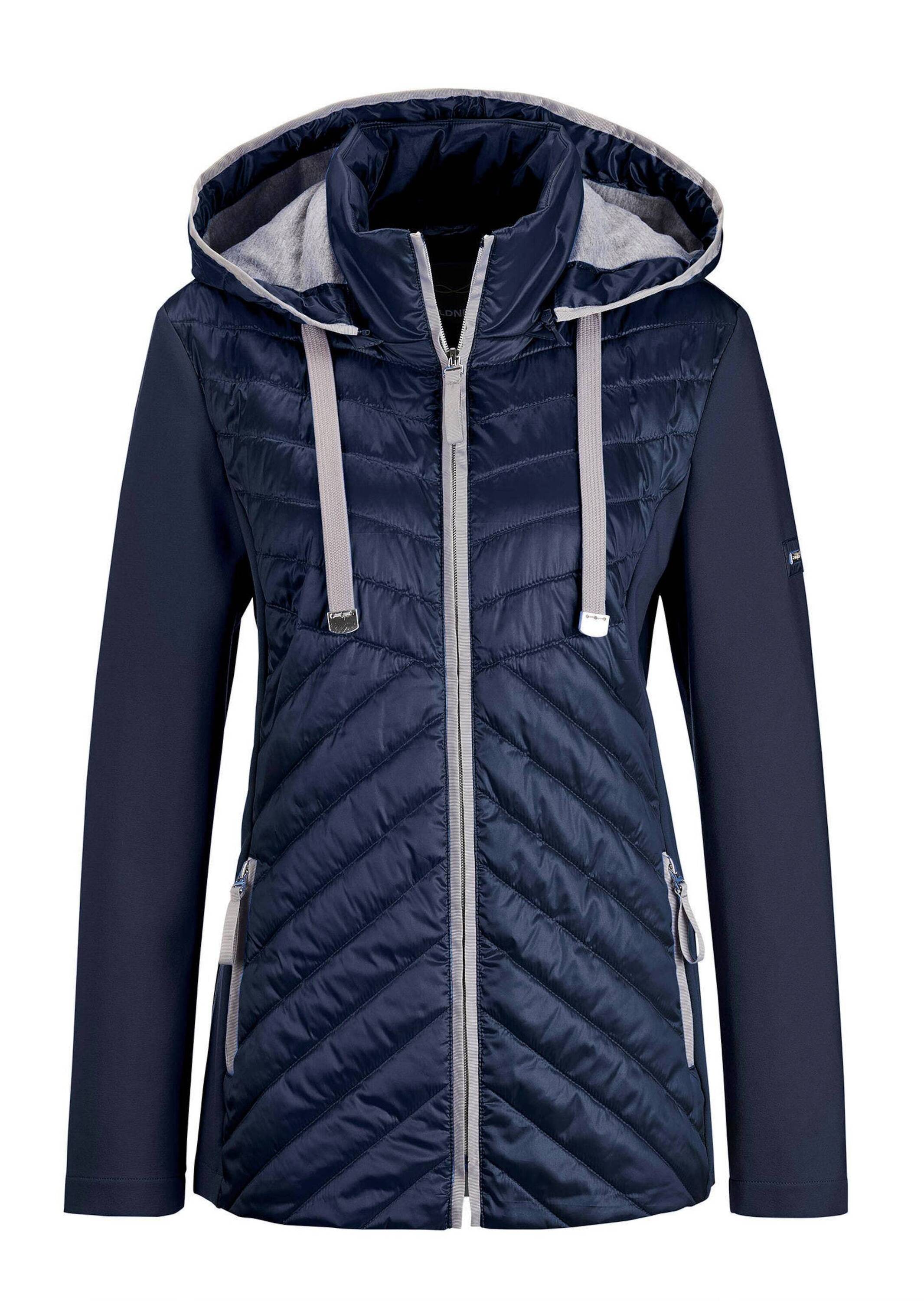 GOLDNER Kurzjacke "Kurzgröße Steppjacke mit abnehmbarer Kapuze" Kontrastfar günstig online kaufen