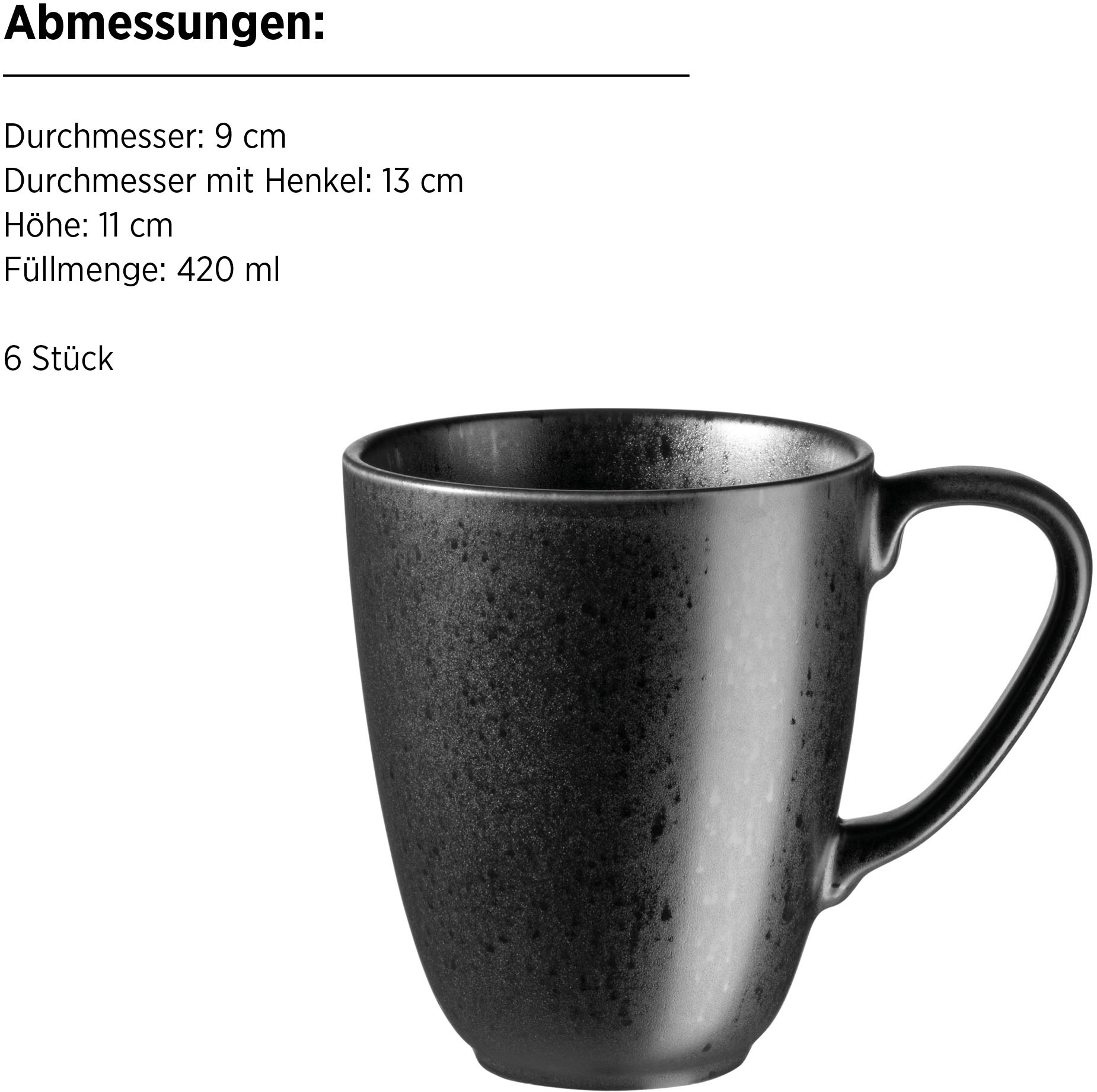 MÄSER Frühstücks-Geschirrset »ESSENTIAL, Frühstücks Set, Steinzeug«, (Set, 18 tlg.), Geschirr-Set, Service