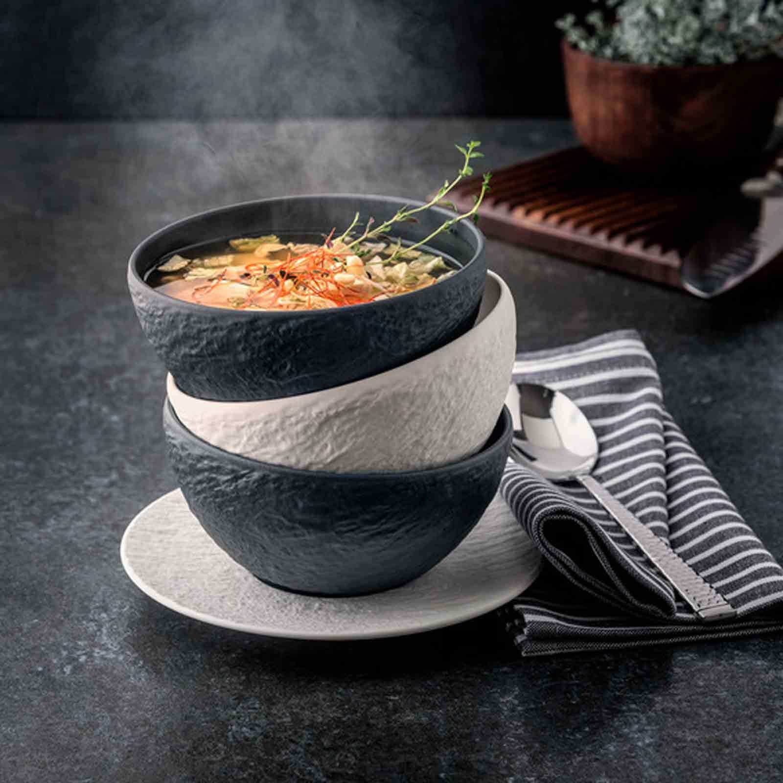 Villeroy & Boch Geschirr-Set »Frühstücks-Set Manufacture Rock 6er Set schwarz«