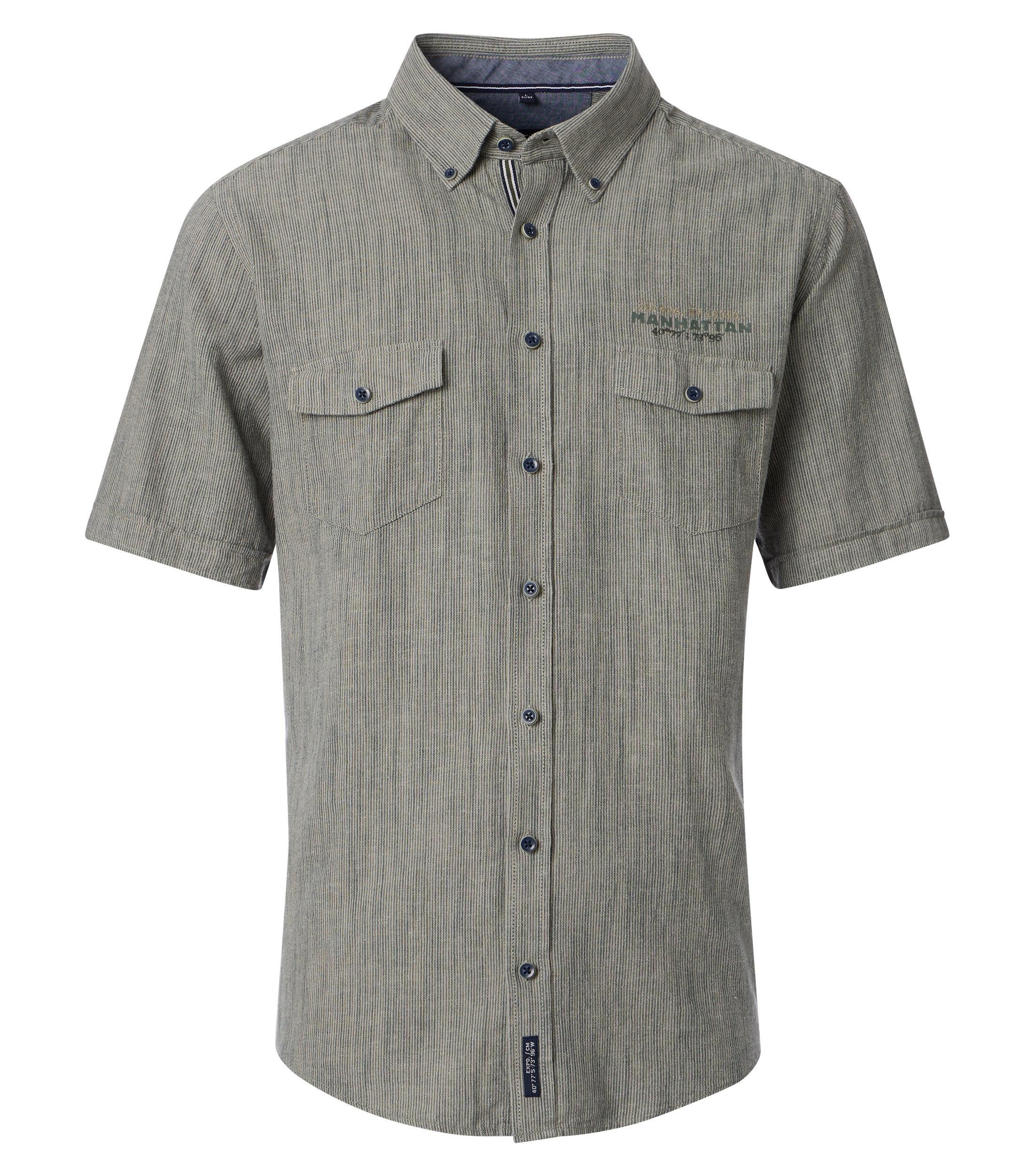 CASAMODA Kurzarmhemd "CASAMODA Leinenhemd Kurzarm gestreift" günstig online kaufen