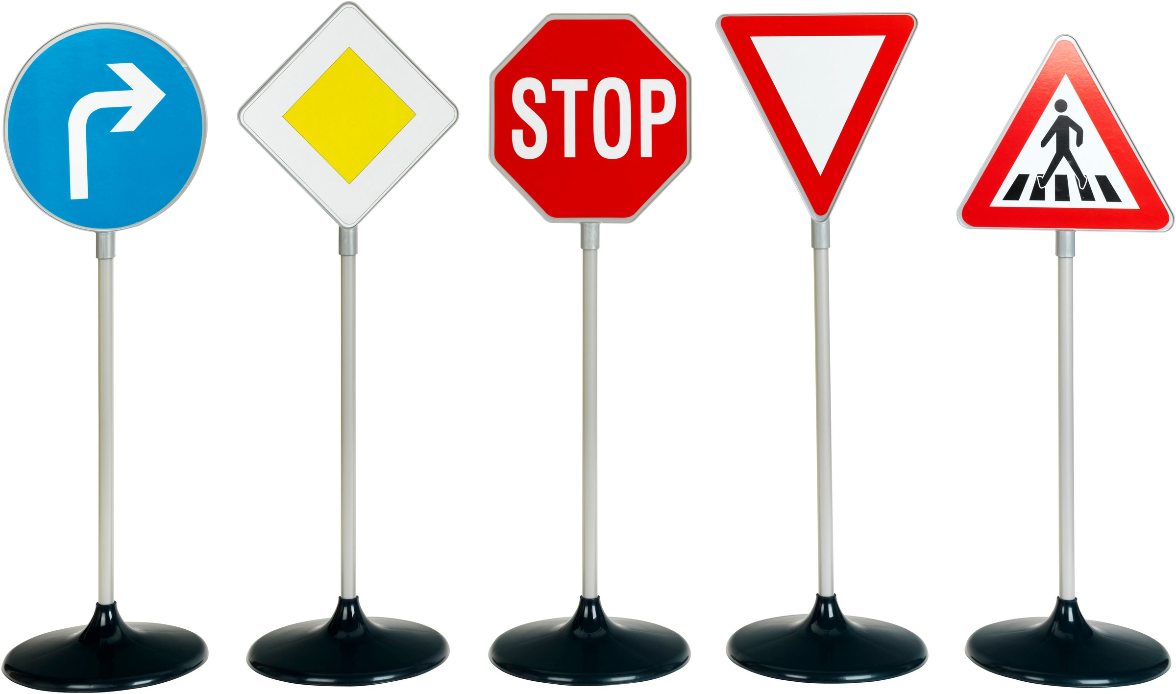 KLEIN Kinder Spiel-Verkehrszeichen, bunt, H:70cm, Fahrzeug-Spielwelten, Made in Germany