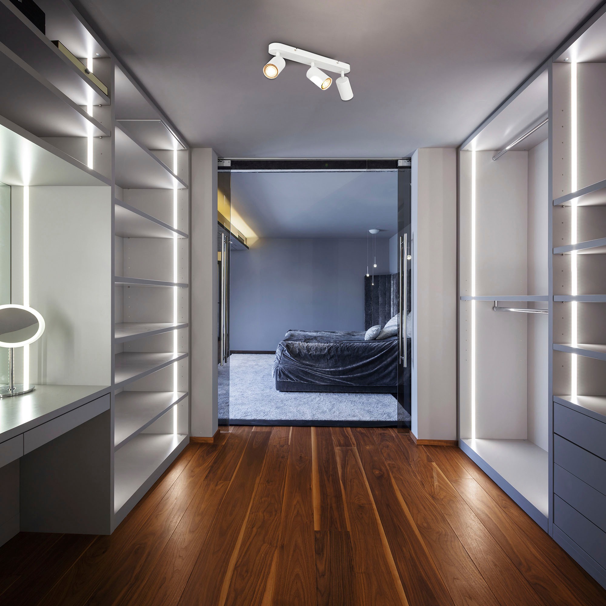 B.K.Licht Deckenspot »BK_DS1580 Deckenlampe schwenkbar, GU10 Deckenleuchte«, 1 flammig, Leuchtmittel GU10 | ohne Leuchtmittel, 39 cm Länge weiß Schlafzimmerlampe
