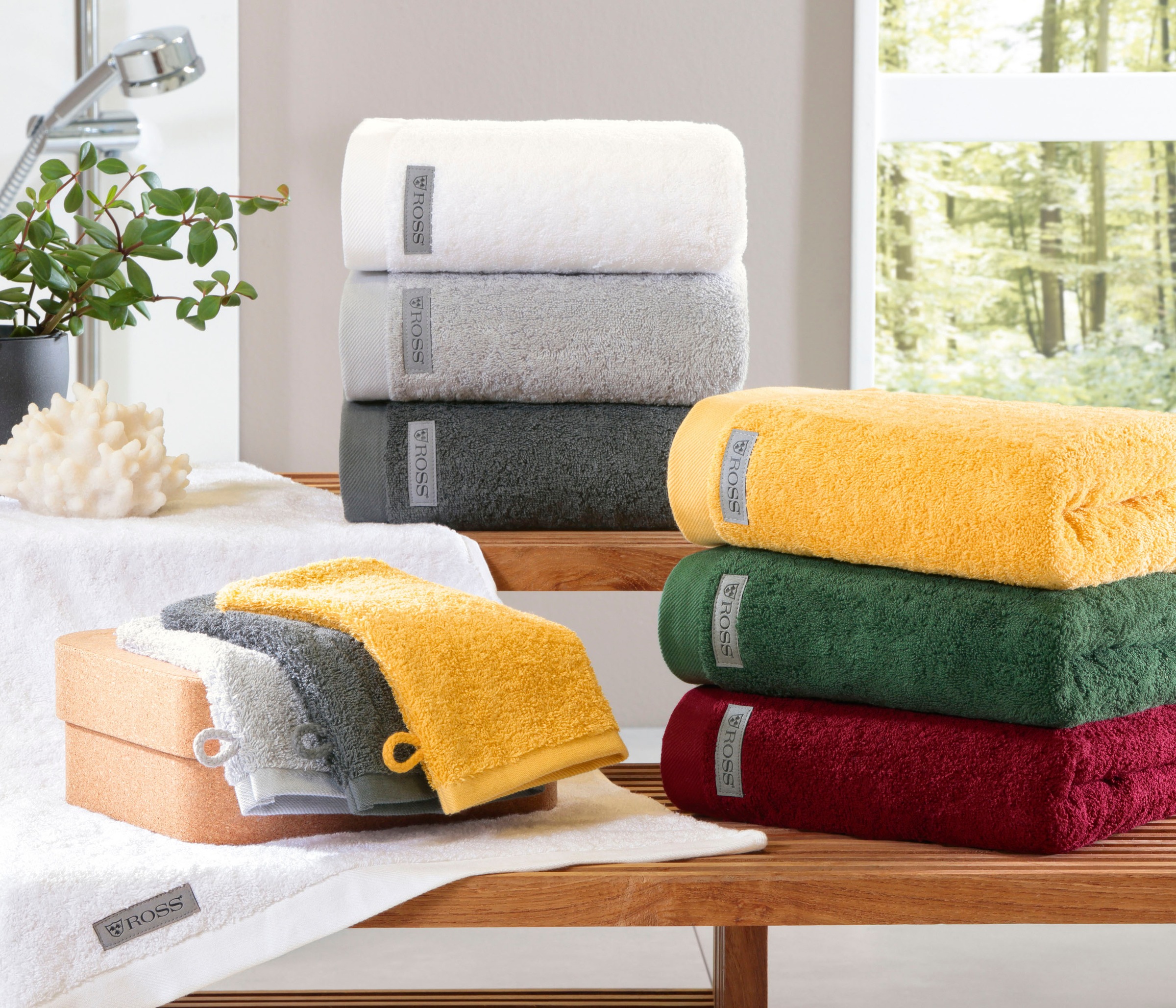 ROSS Waschhandschuh "Sinfonie" in modernen Unifarben günstig online kaufen