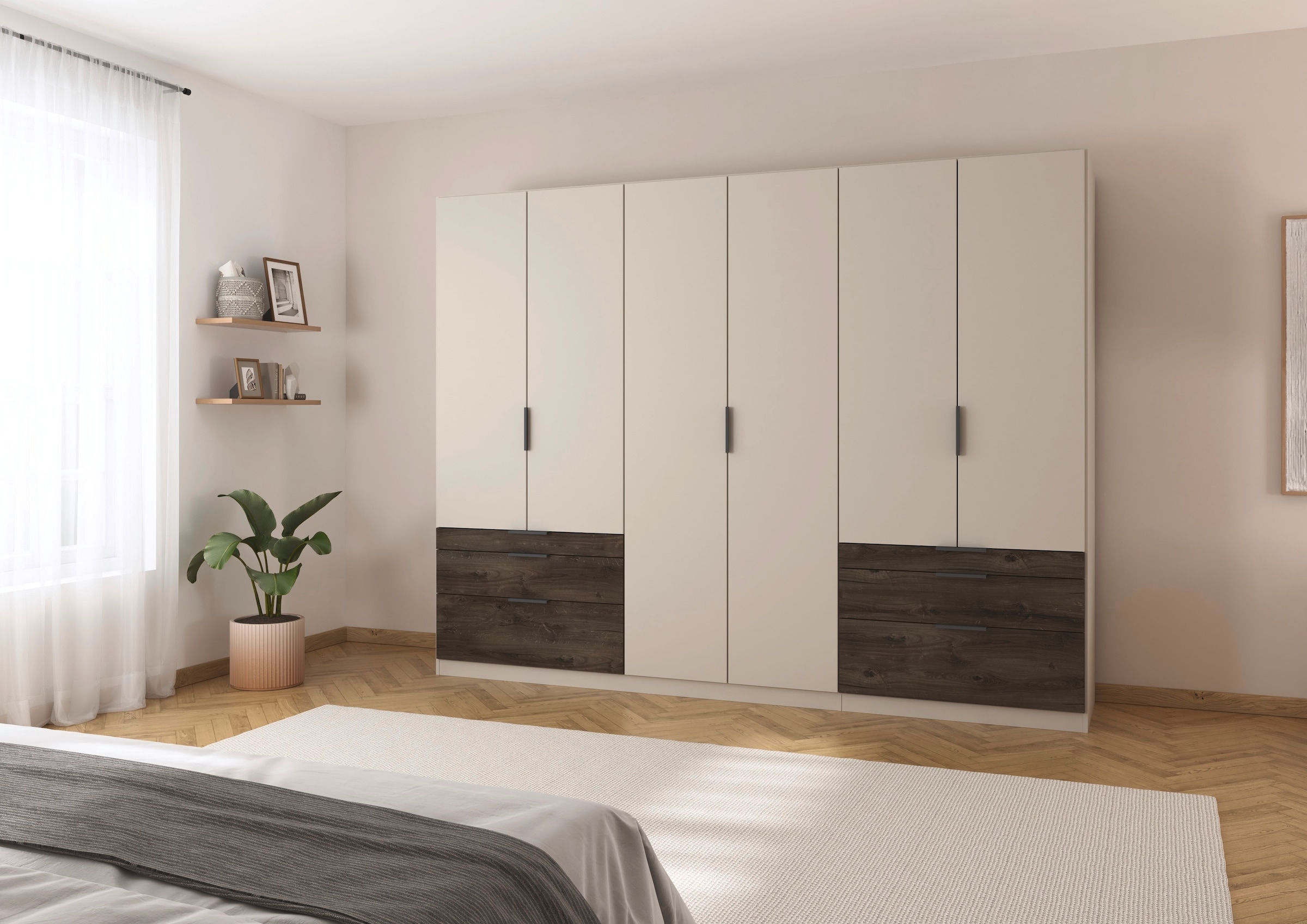rauch Kleiderschrank »Koda«, (oberer Schubkasten mit praktischer Inneneinteilung), mit symmetrisch angeordneten Schubladen MADE IN GERMANY