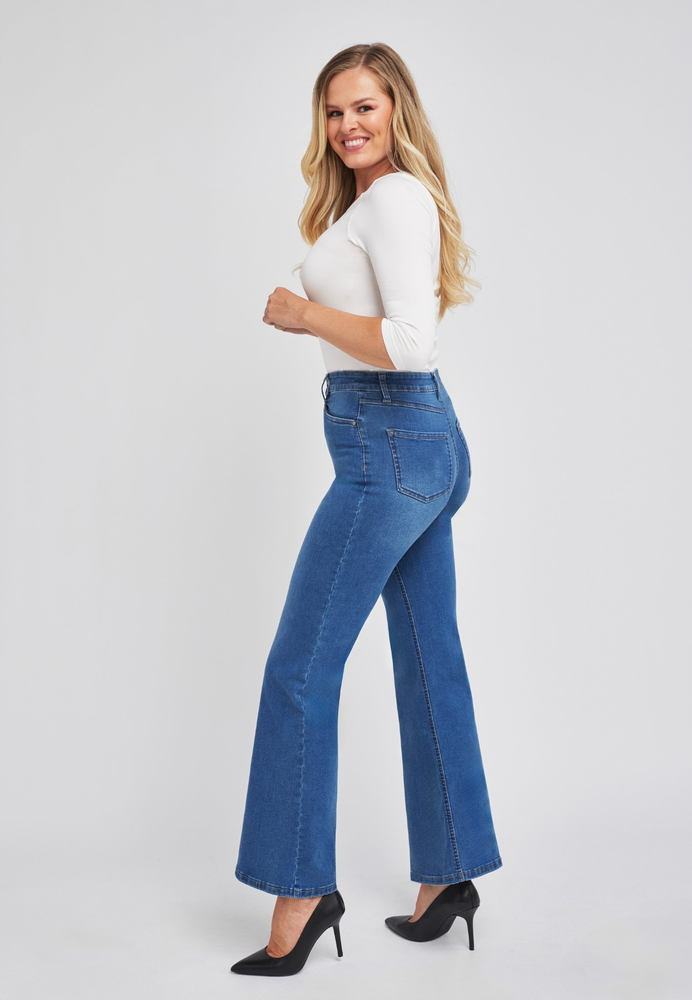 wonderjeans Schlagjeans, Flared, mit Stretch