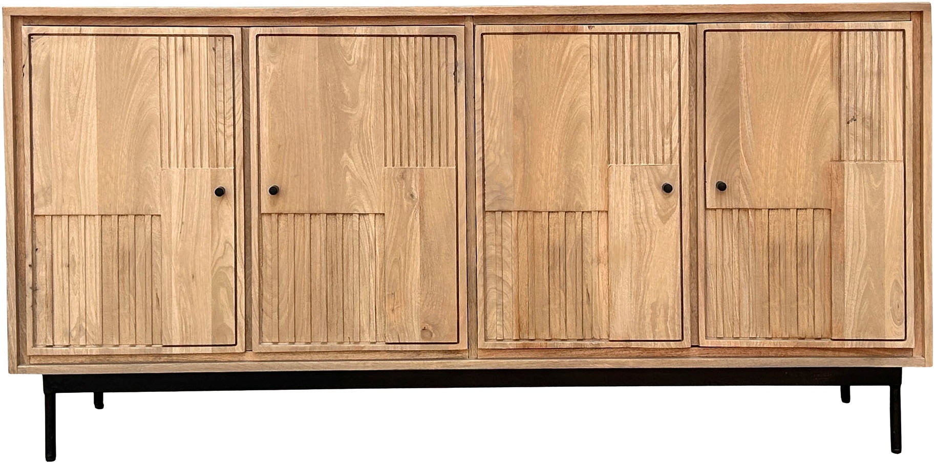 SIT Sideboard »Kommode – Lamellen‑Front & kunstvolle Schnitzereien aus Massivholz« 1 Stk. tlg. Massives Sideboard mit Lamellen‑Front & kunstvollen Holzschnitzereien