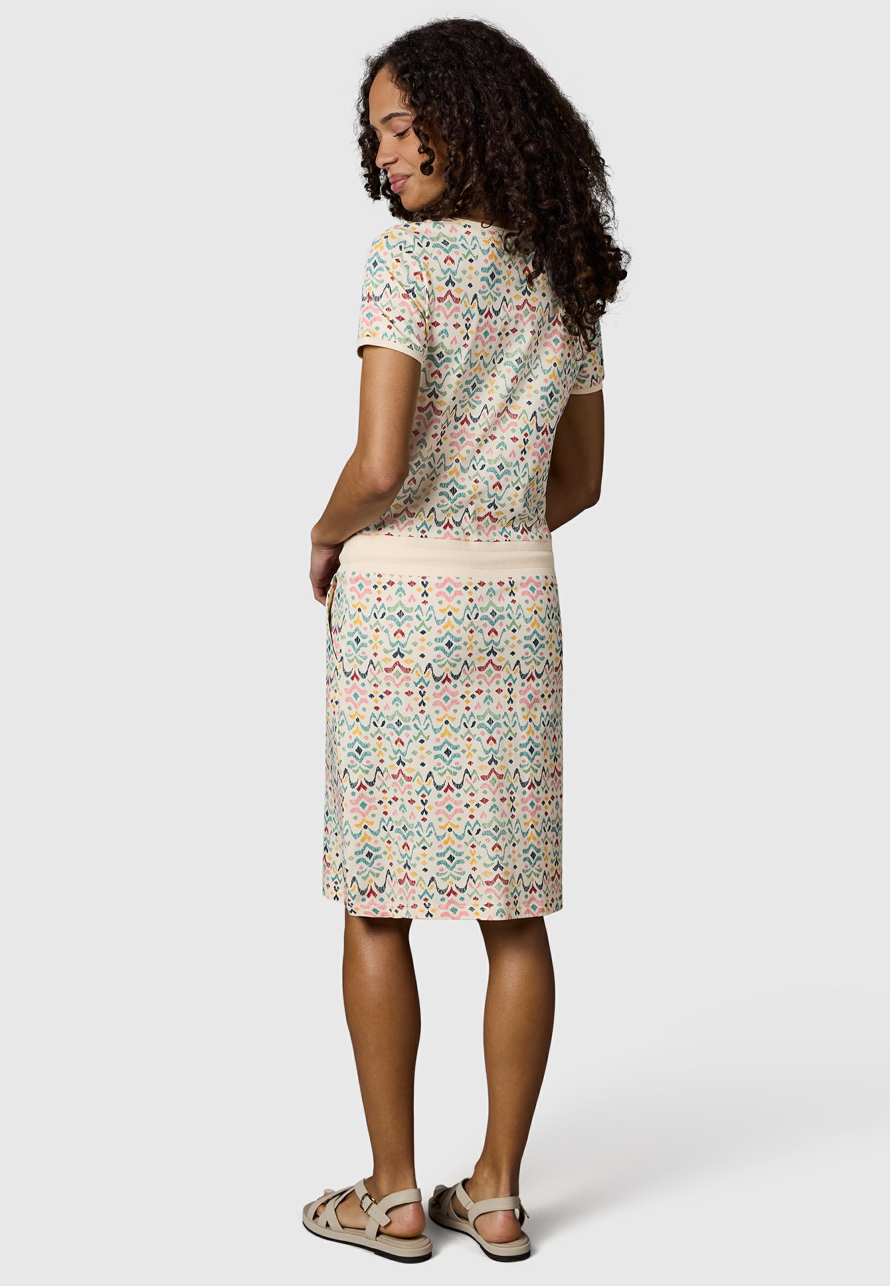 Ragwear Minikleid »Baomi Print YOUMODO« Außentaschen | Eingrifftaschen Gemustertes kurzes Sommerkleid mit Taillenkordel