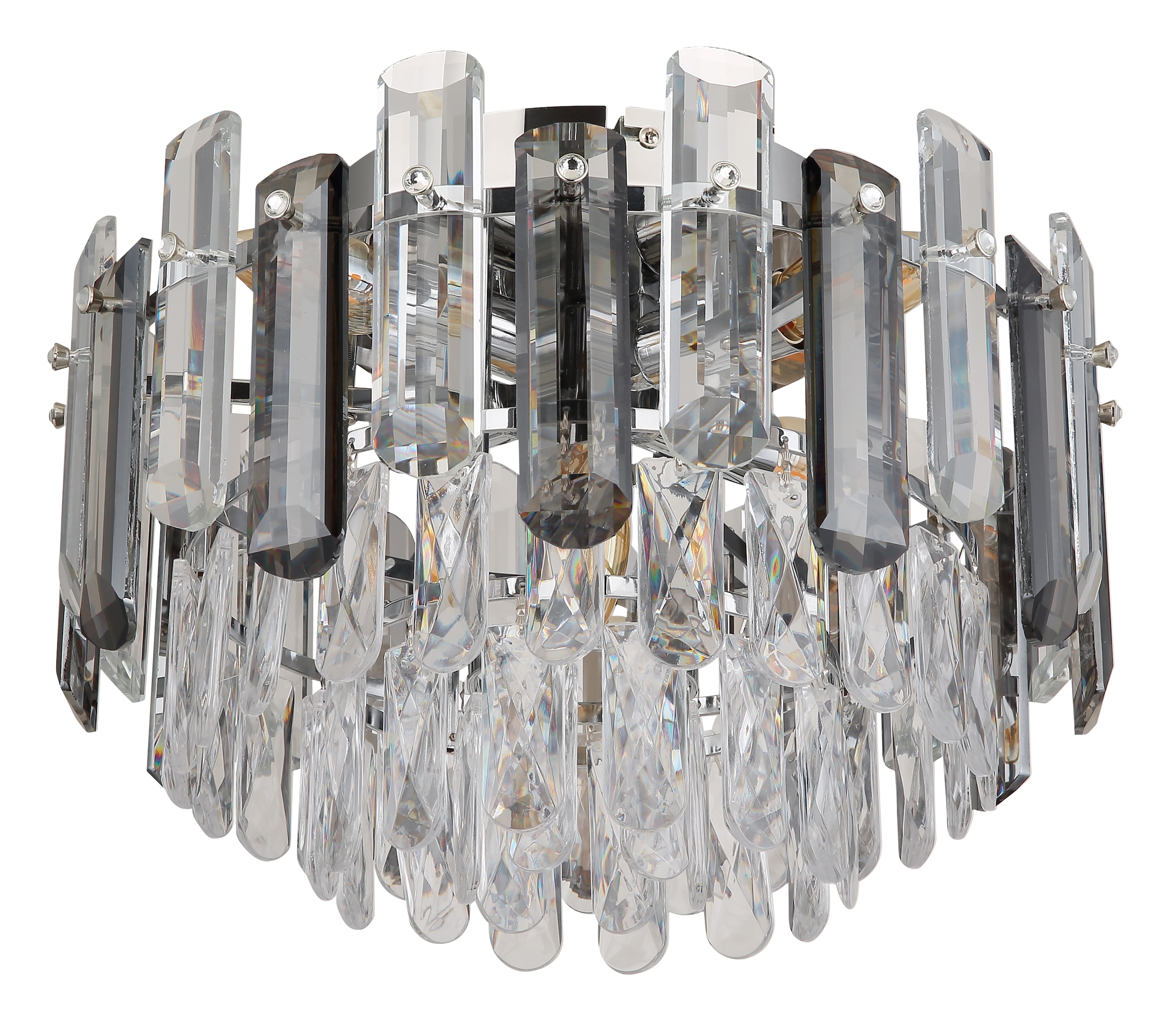 GLOBO LIGHTING Deckenleuchte »ORGINA«, Leuchtmittel E14 | ohne Leuchtmittel, Deckenlampe, Kristalle, Glasstäbe, Wohnzimmer, Esstisch