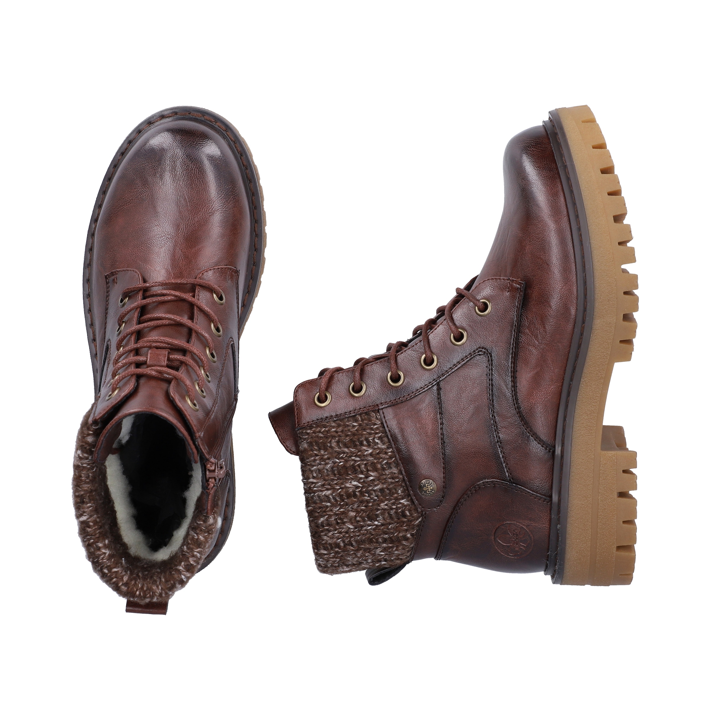 Rieker Winterboots  Schnürboots, Schnürstiefelette in Used-Optik