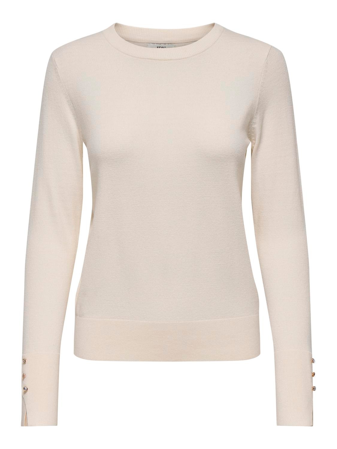 JDY Rundhalspullover »JDYMALOU L/S ON BUTTON PULLOVER KNT NOOS«