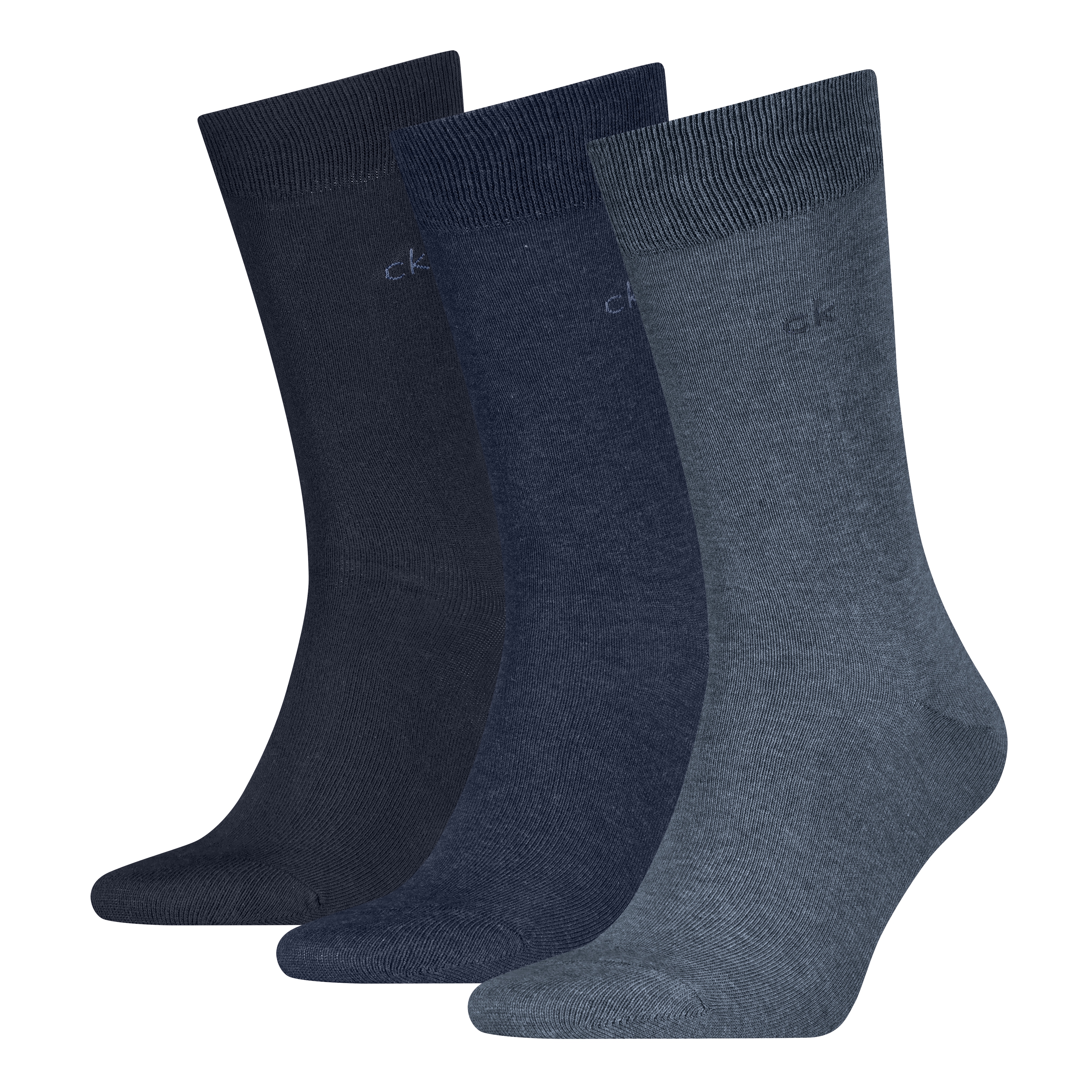 Calvin Klein 1100000002199 "CK MEN SOCK" 3 Paar, uni, Cotton-Mix, breiter Bund