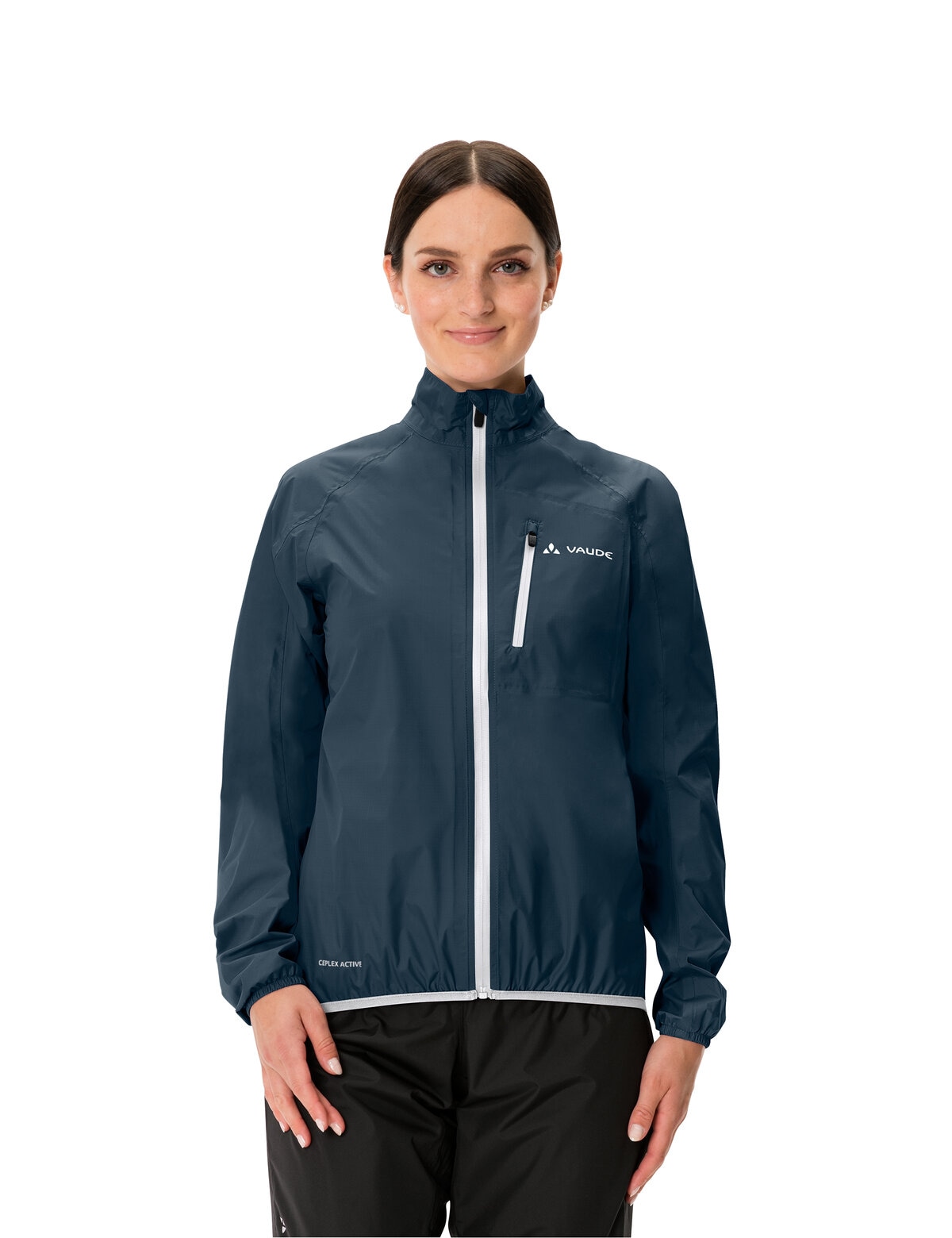 VAUDE Regenjacke "Womens Drop Jacket III" sportlicher Stil, wasserdicht mit 10000 mm Wassersäule, atmungsaktiv