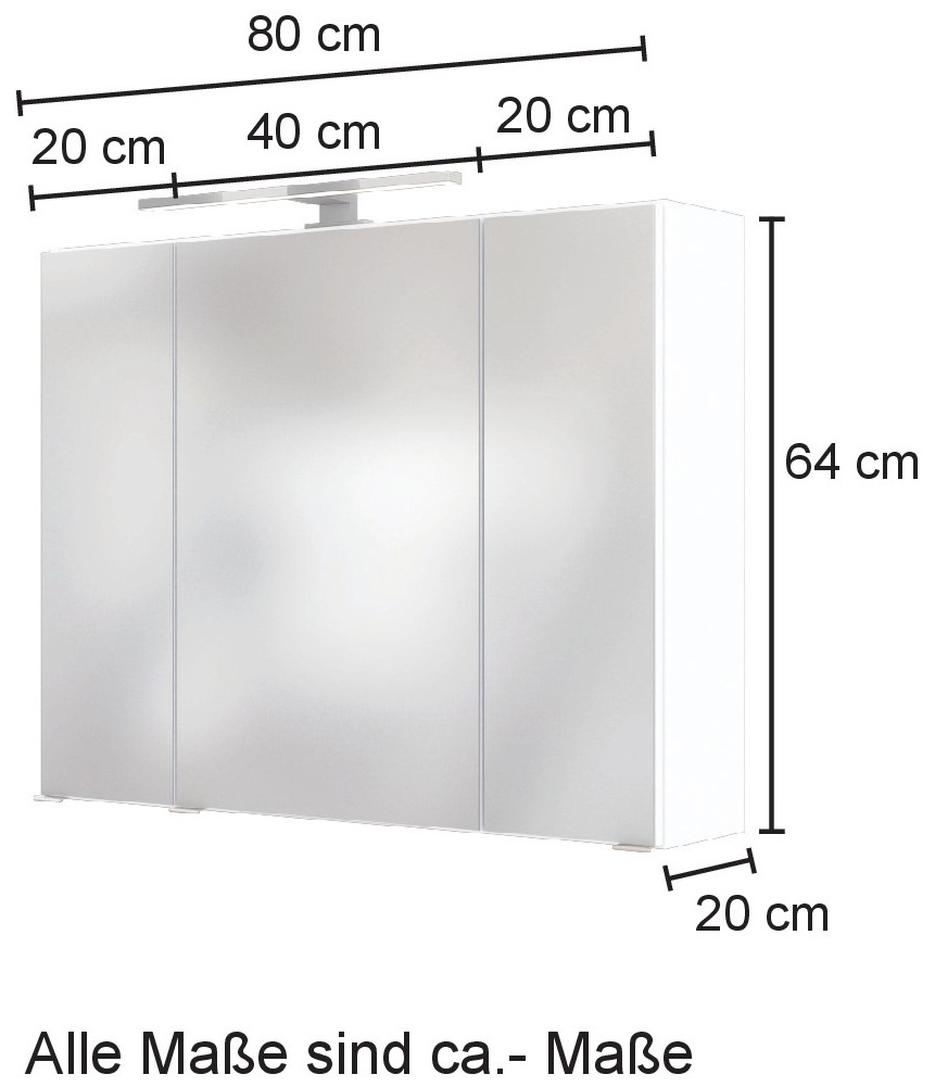 welltime Badezimmer-Set »Horki«, (Set, 5 St.), bestehend aus Waschtisch-Set mit Midischrank, Breite 160 cm