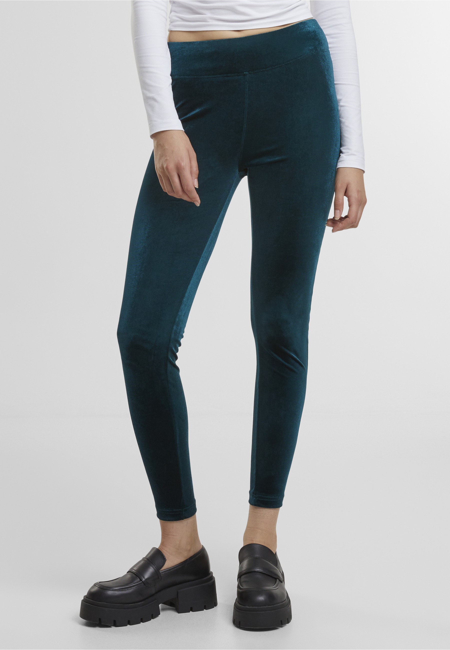 URBAN CLASSICS Leggings »Urban Classics Damen Ladies High Waist Velvet Leggings«