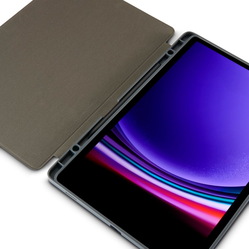 Hama Tablet-Hülle »Tablet Case für Samsung Galaxy Tab S9+ 12,4 Zoll, Farbe Grau«, 31,5 cm (12,4 Zoll), Mit Stiftfach und Standfunktion, robustes Metallscharnier, flexibel