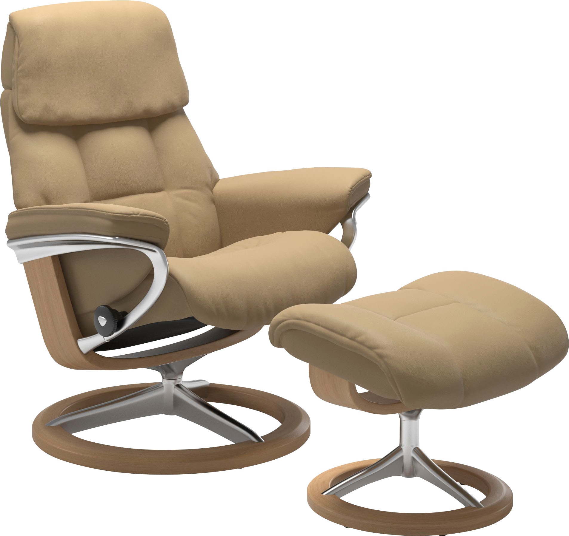 Stressless Relaxsessel "Ruby", mit Signature Base, Größe M, Gestell Eiche, Wenge, Braun & Schwarz