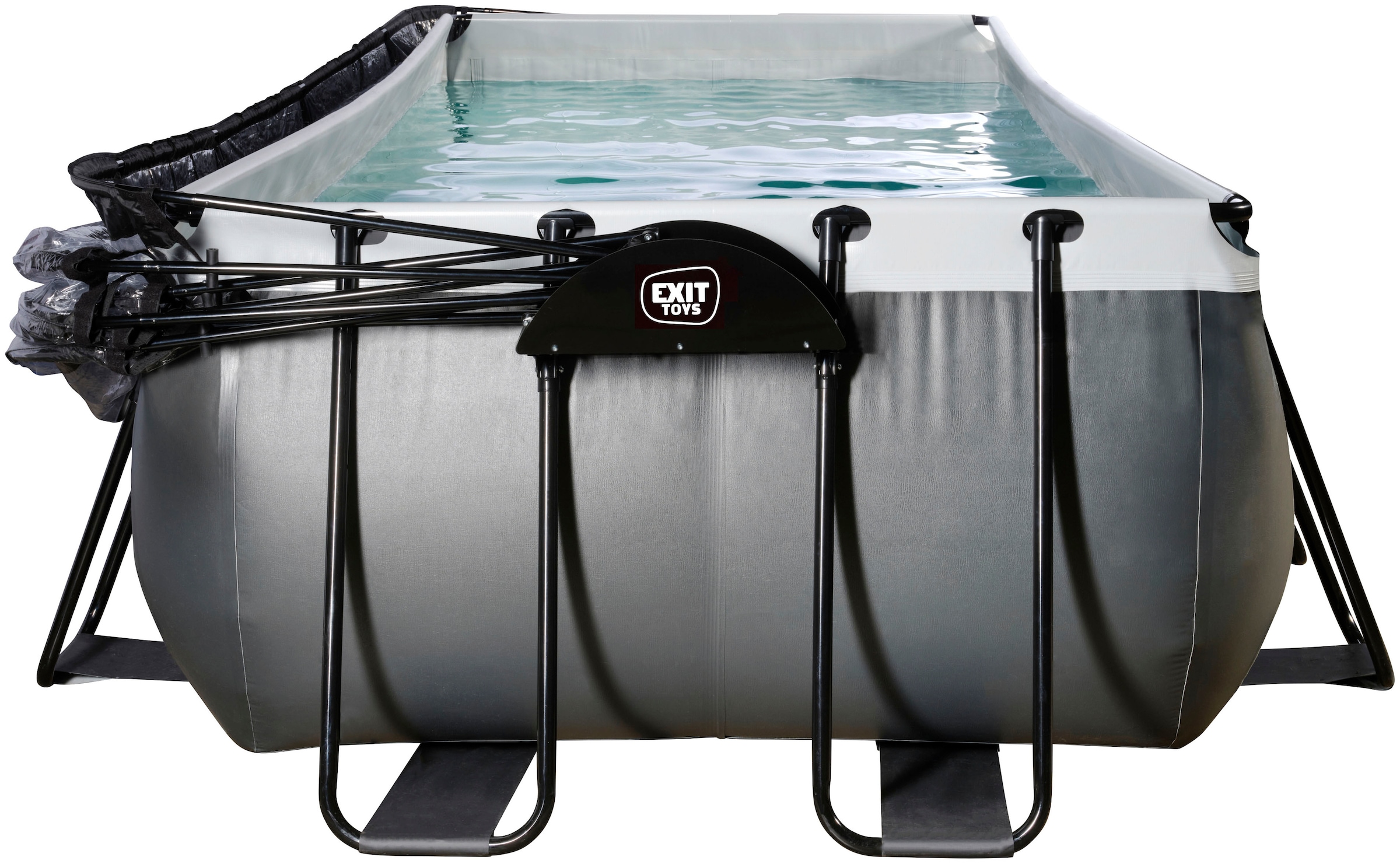 EXIT Framepool »inkl. multifunktionaler Poolabdeckung«, (Set, 4 tlg.), BxLxH: 250x540x100 cm, mit Sandfilteranlage und Sicherheitsleiter