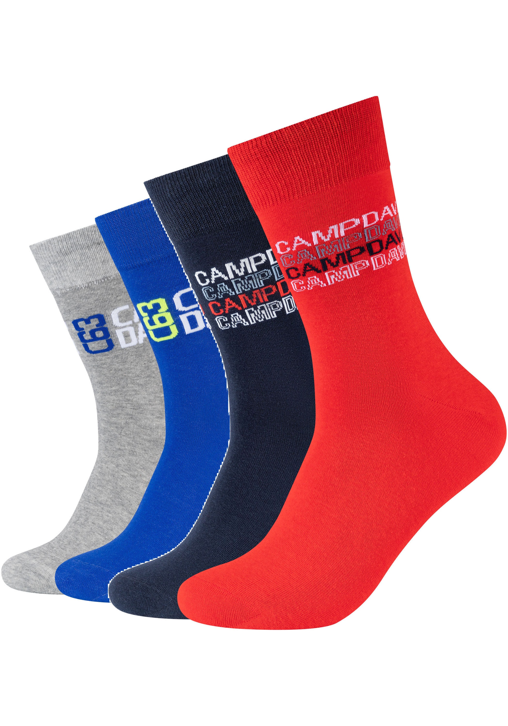 CAMP DAVID Socken "casual" 4 Stk. tlg. mit Markenlogo günstig online kaufen