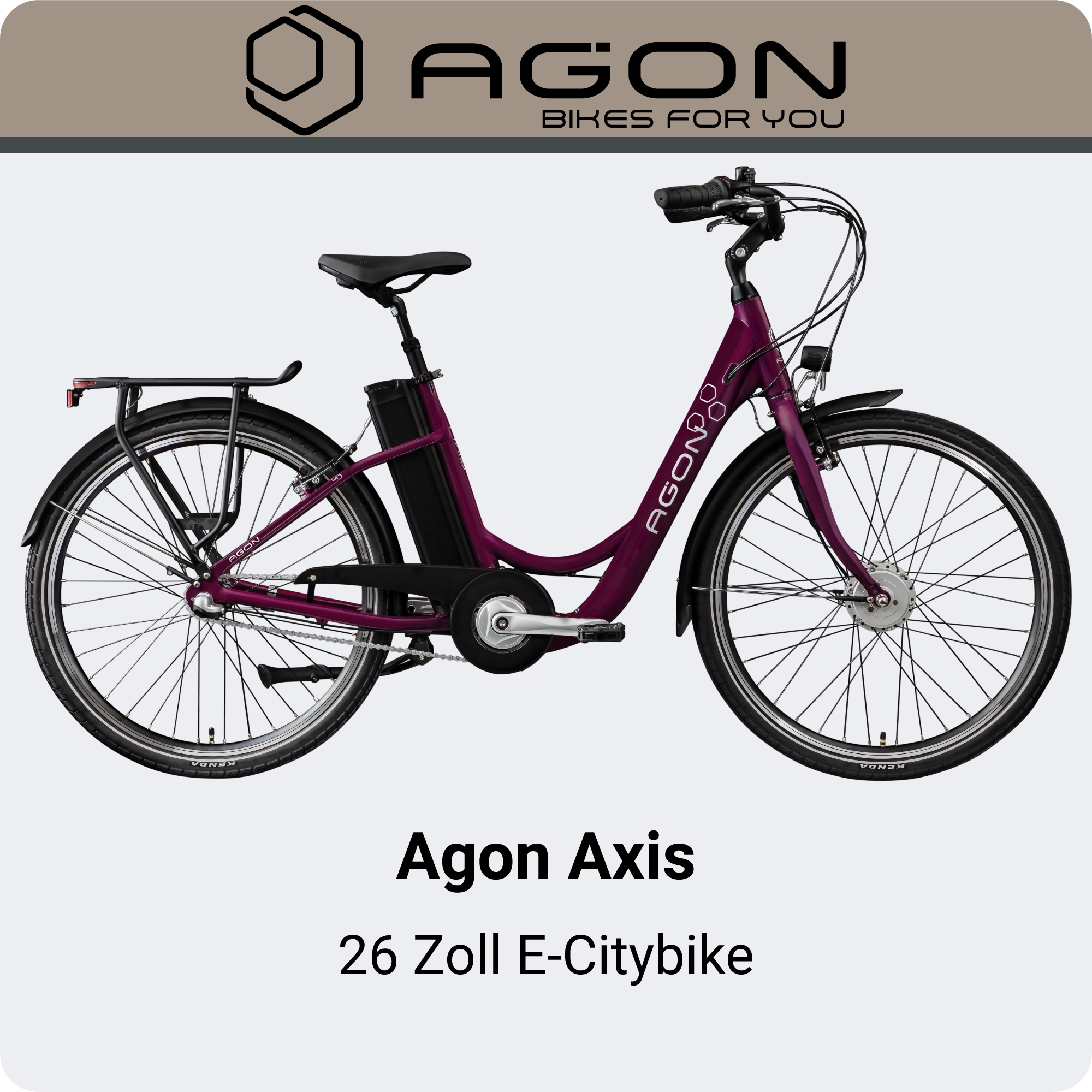 AGON »Axis« 3 Gang Nabenschaltung Frontmotor 250 W Pedelec, Elektrofahrrad für Damen u. Herren