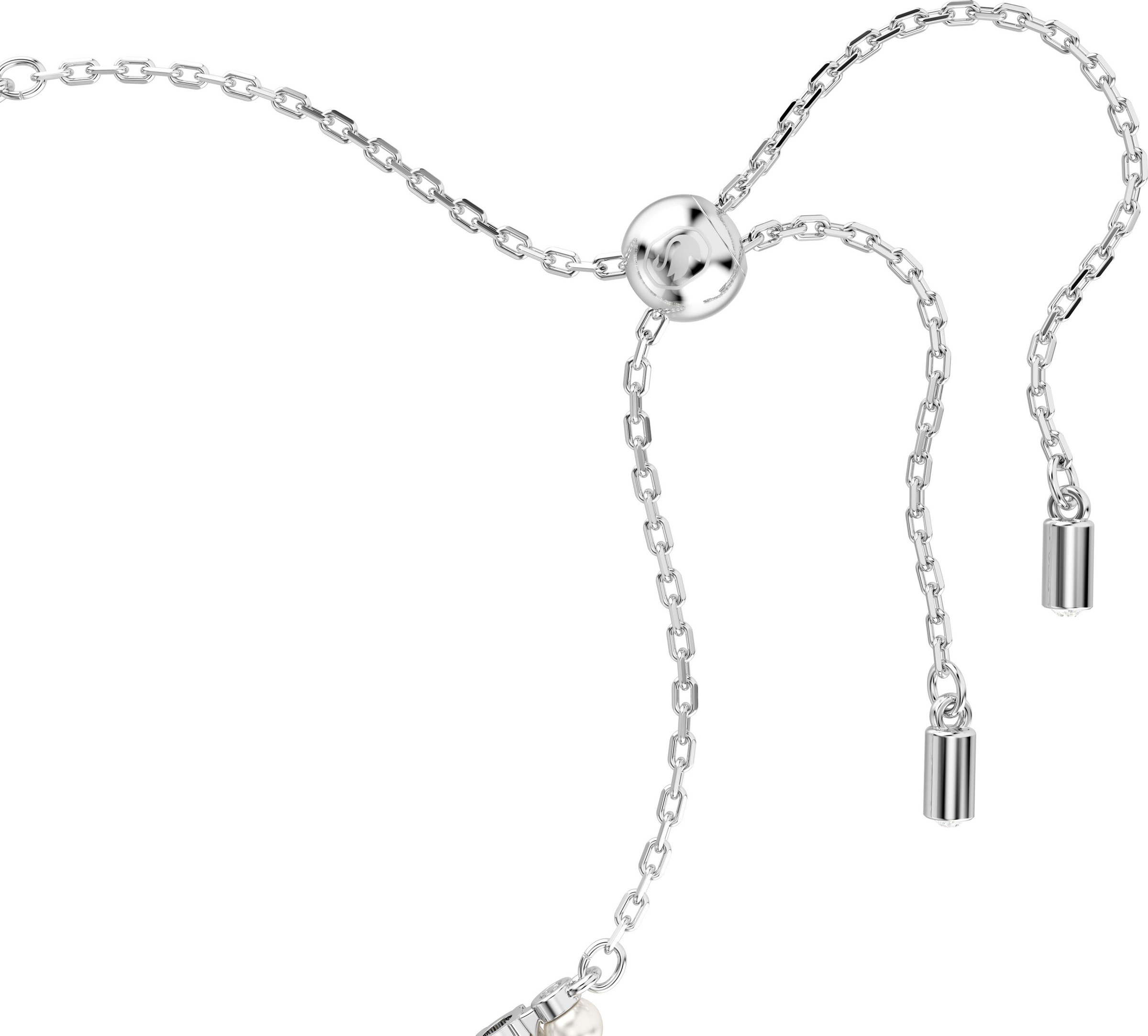 Armband SWAROVSKI "Schmuck Geschenk Matrix Armkette" Gr. M, silber (metallfarben, kristallweiß, weiß, kristallweiß), Armbänder, Damen, M, Metall Perlen, Metall, Perlen, Armband, mit Swarovski Kristall - mit Swarovski Perle 9