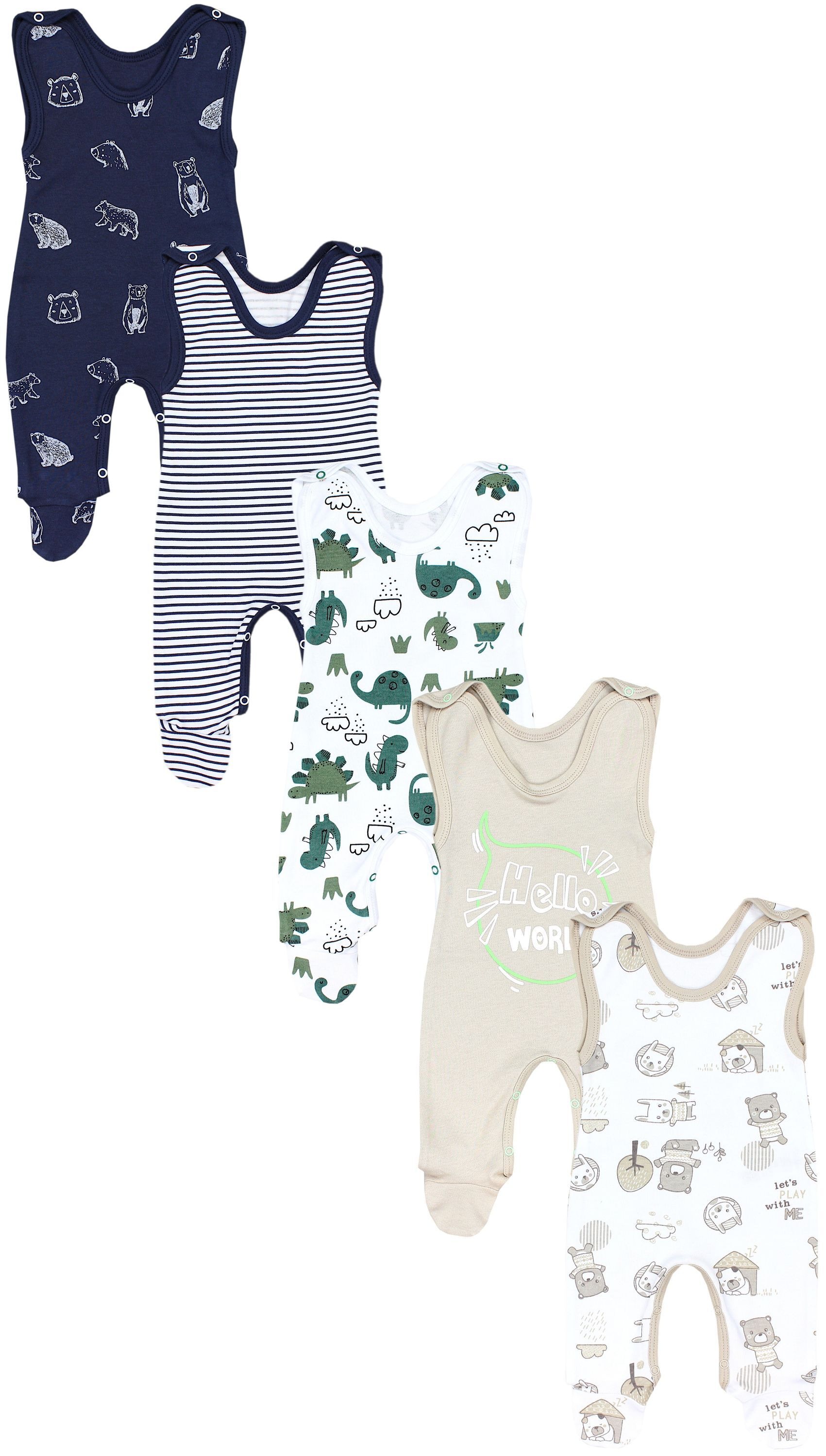 TupTam Strampler "Strampler Baby Strampler mit Aufdruck Spruch 5er Pack"