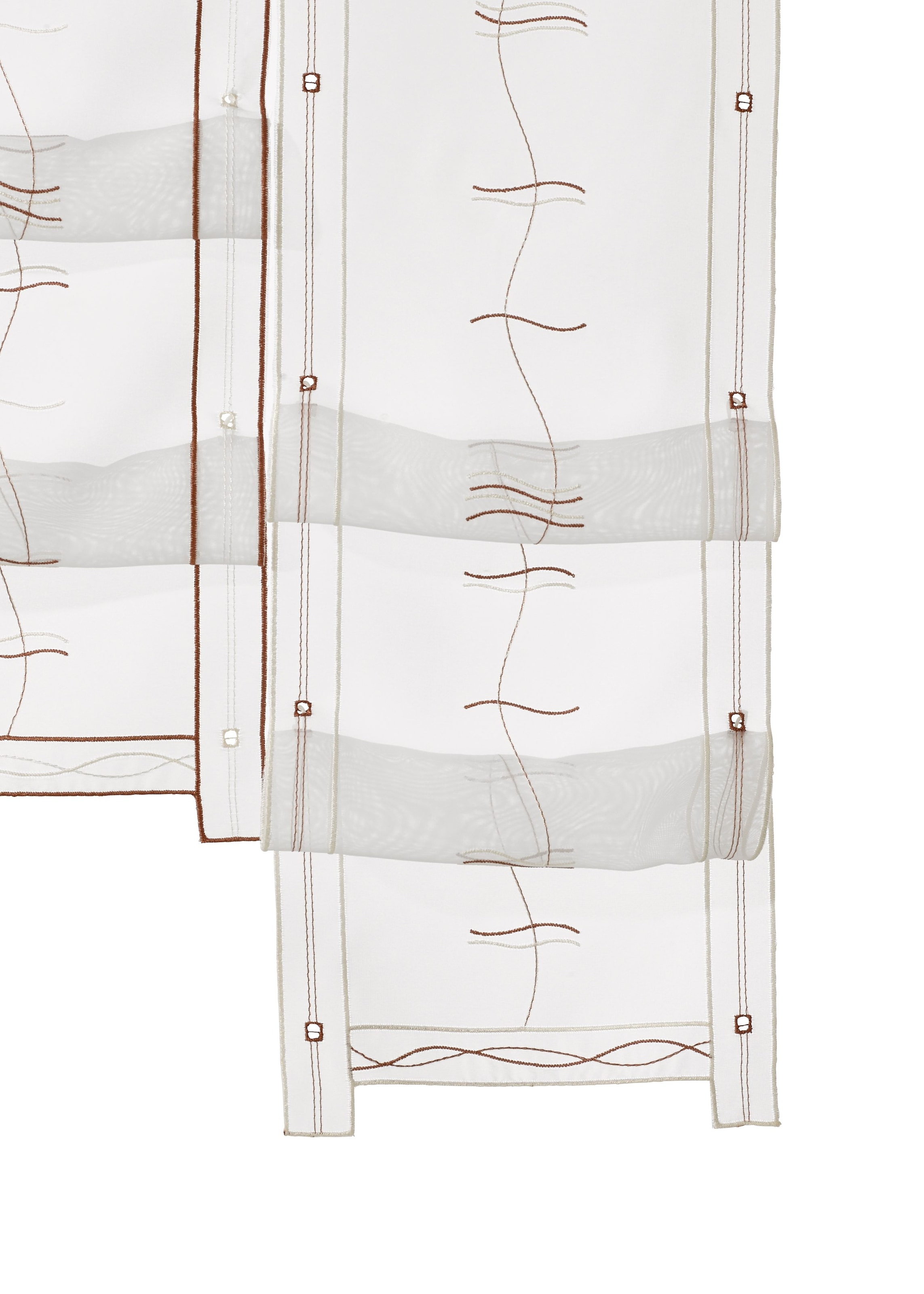 Weckbrodt Scheibengardine »Selina«, (1 St.), Hochraff, Gardine, Voile, echte Stickerei, transparent, Store