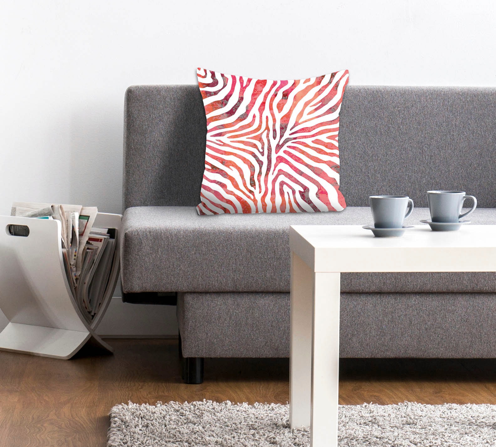 queence Dekokissen »Rene«, Kissenhülle,Animalprint,Zebra-Design,Streifenmuster,Schwarz,Weiß,Wild
