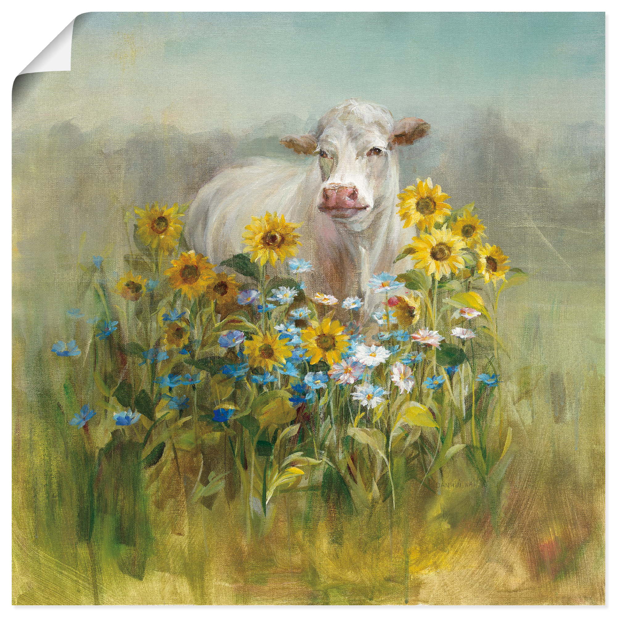 Artland Wandbild "Farm and Field I" Kuhbilder 1 Stk. tlg. als Alubild, Leinwandbild, Poster, Wandaufkleber in verschied. Größen