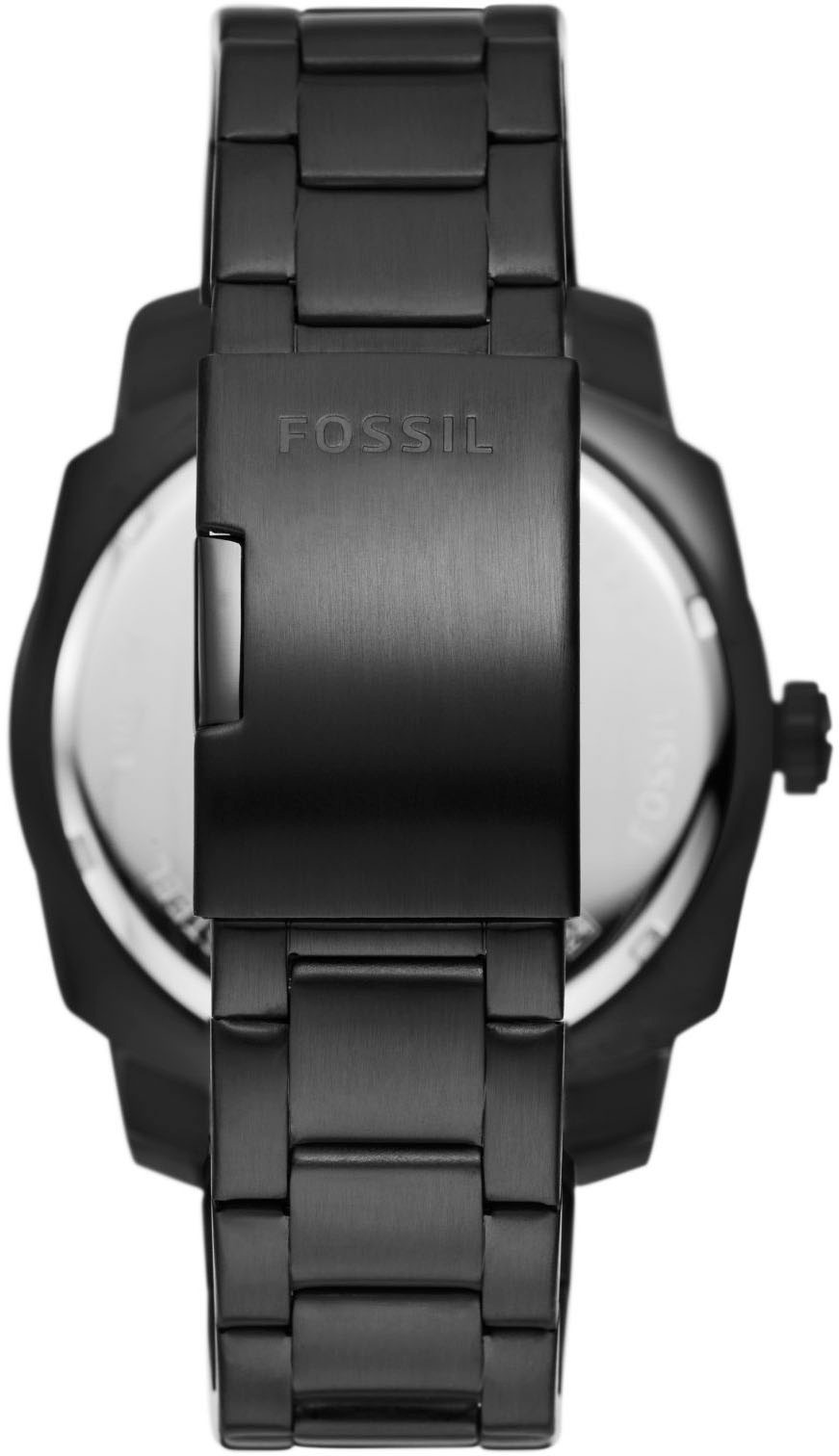 Fossil Quarzuhr »MACHINE«, Armbanduhr, Herrenuhr, Datum, Edelstahlarmband, bis 10 bar wasserdicht