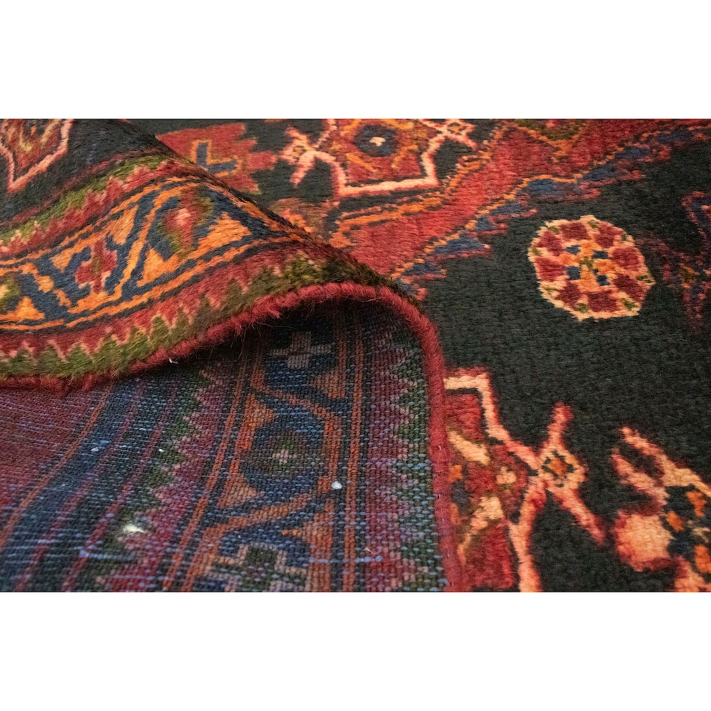 morgenland Wollteppich »Nahavand Teppich handgeknüpft blau«, rechteckig