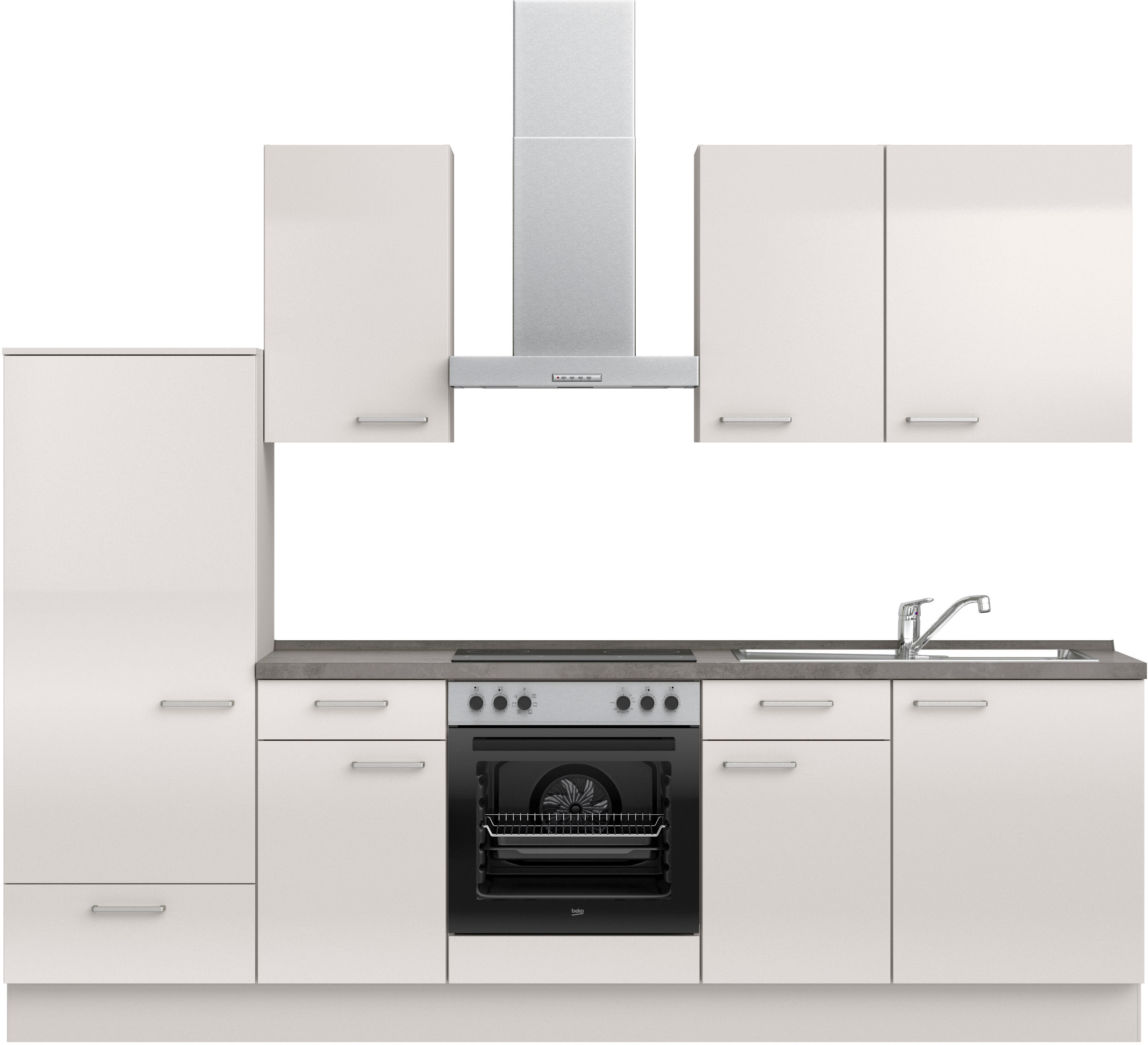 nobilia ""Flash I", NEU: individuell anpassbar mit gratis Profi-Beratung" vormontiert, Breite 270 cm, Ausrichtung wählbar, wahlw. mit E-Geräten