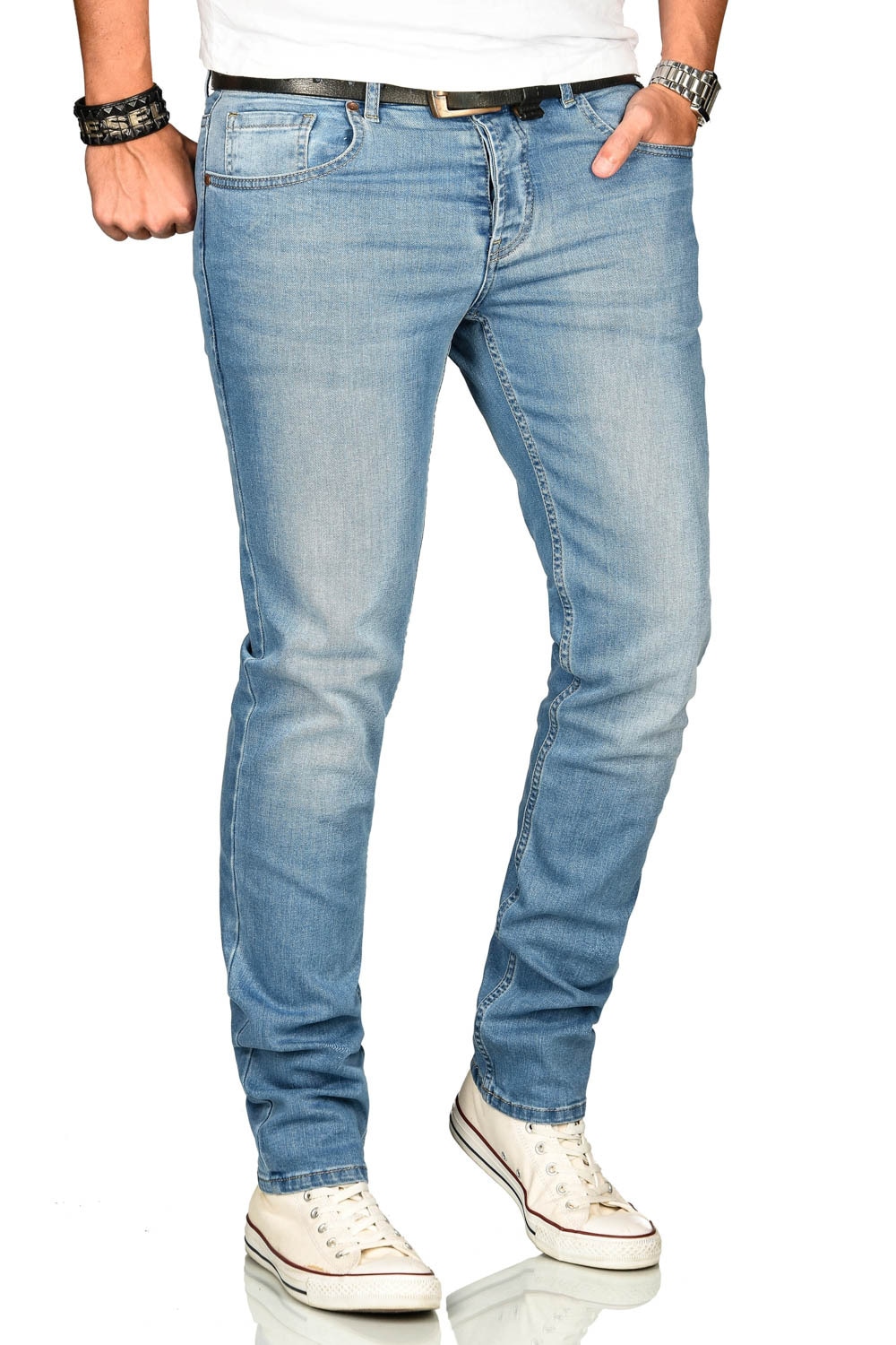 Alessandro Salvarini Stretch-Jeans »ASAngelo«, Angenehme Passform durch vorhandenen Elasthan Anteil