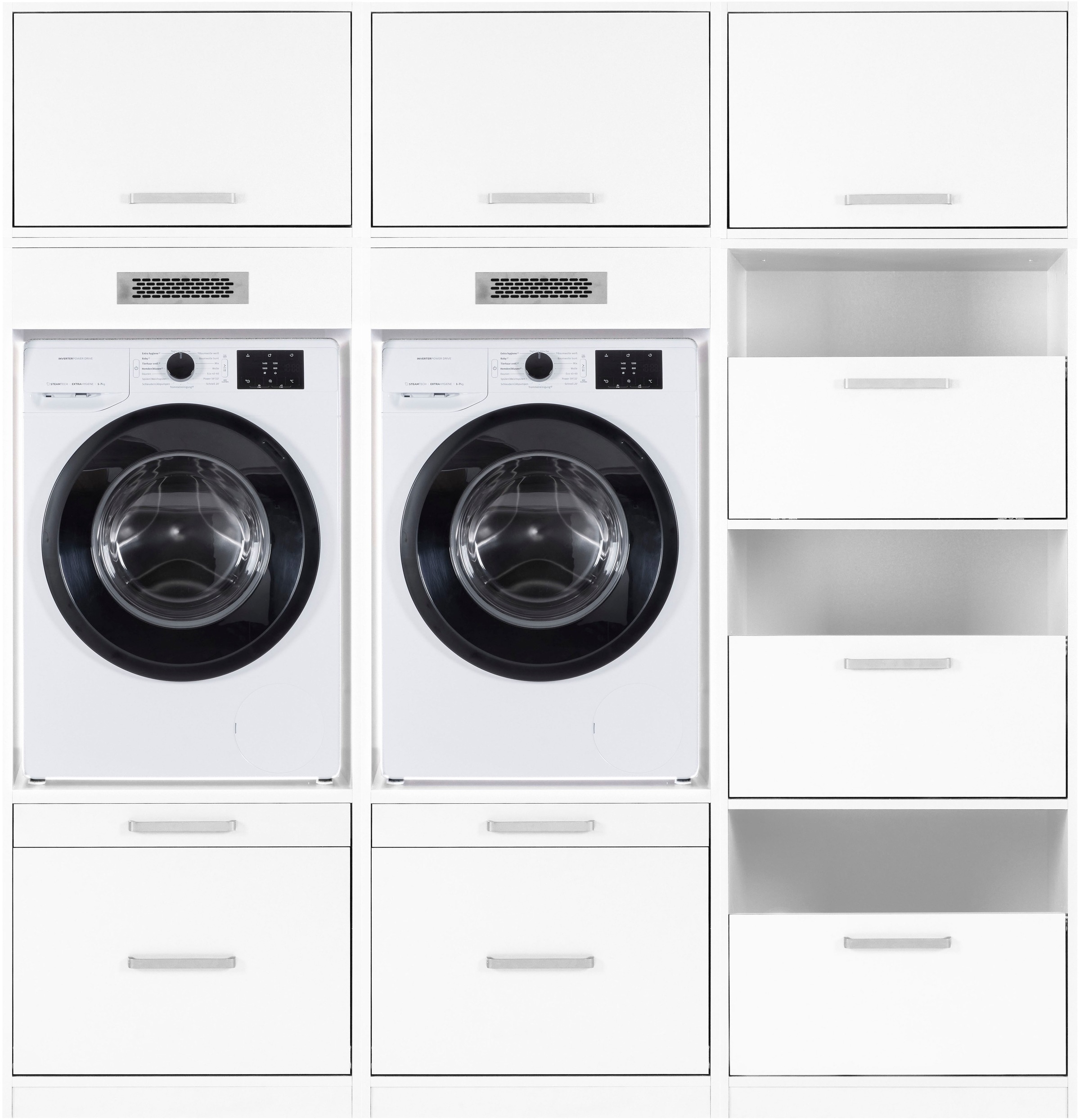 Inter Link "Norela, Waschmaschinenumbauschrank, Geräteschrank mit Wäscheschrank" 6 Stk. tlg.