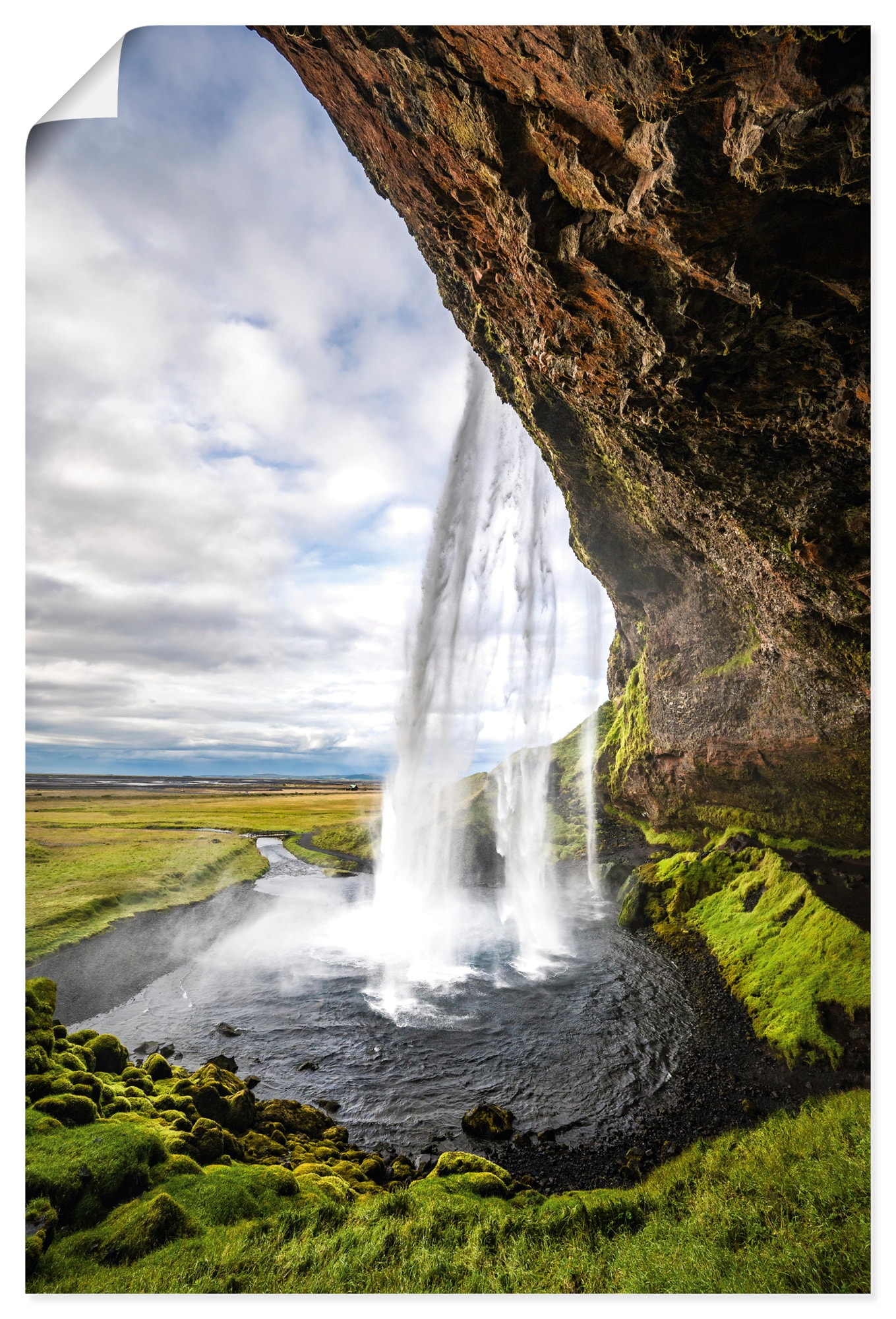 Artland Wandbild "Wasserfall Seljalandsfoss auf Island" Wasserfallbilder 1 Stk. tlg. als Alubild, Leinwandbild, Poster, Wandaufkleber in verschied. Größen