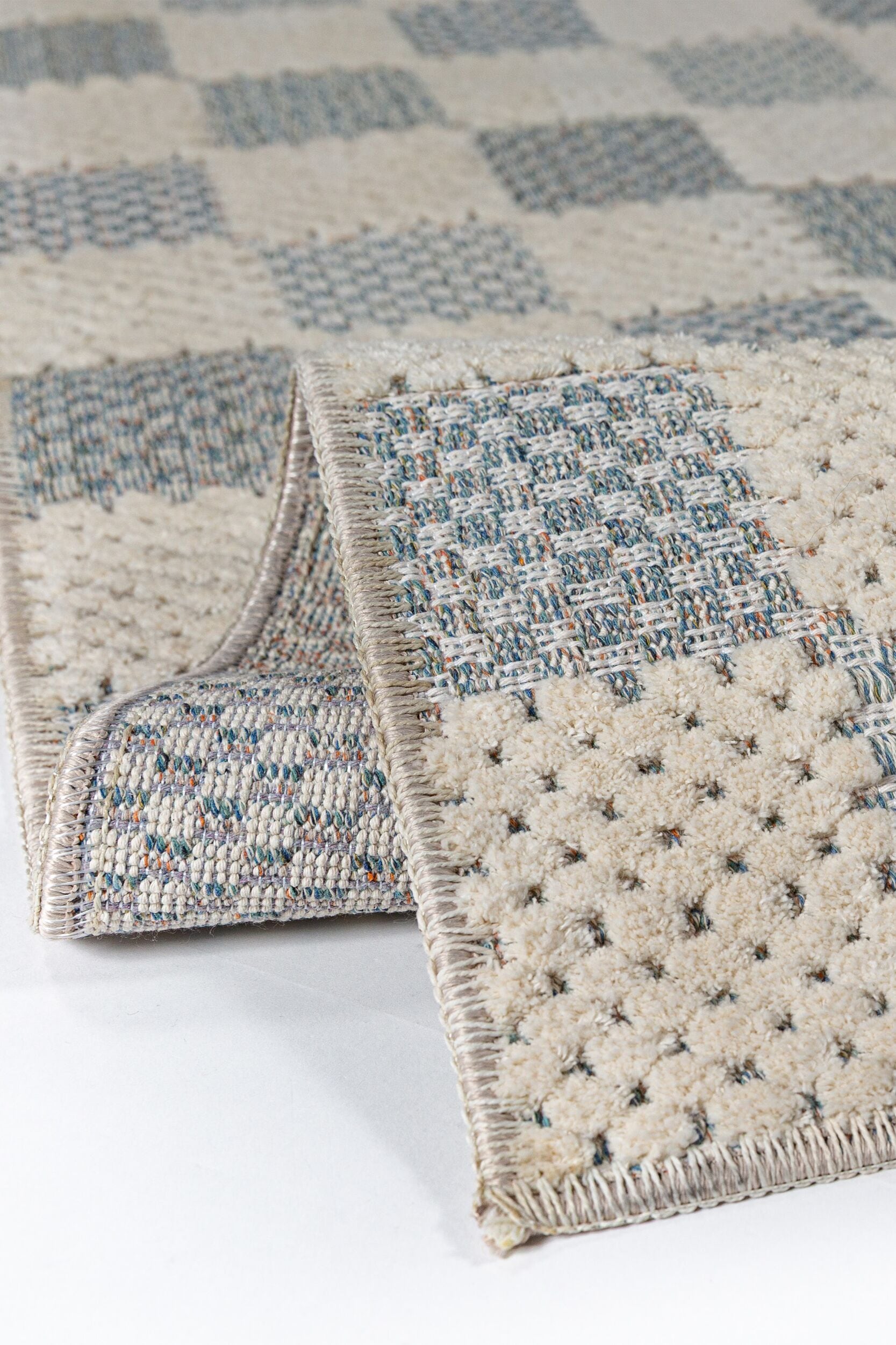 FLAIR RUGS Designteppich »Muted Checkerboard Waschbarer Teppich« rechteckig 4 mm Höhe