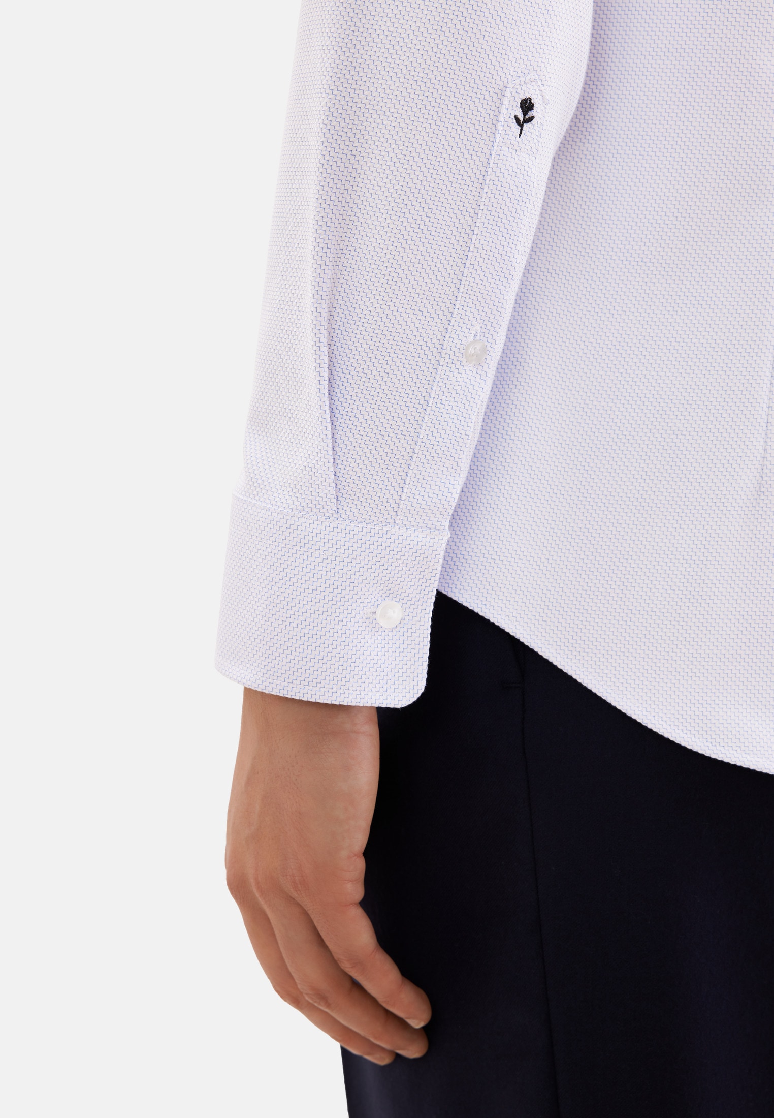 seidensticker Businesshemd »Schwarze Rose« Slim 1/1 Kentkragen Struktur
