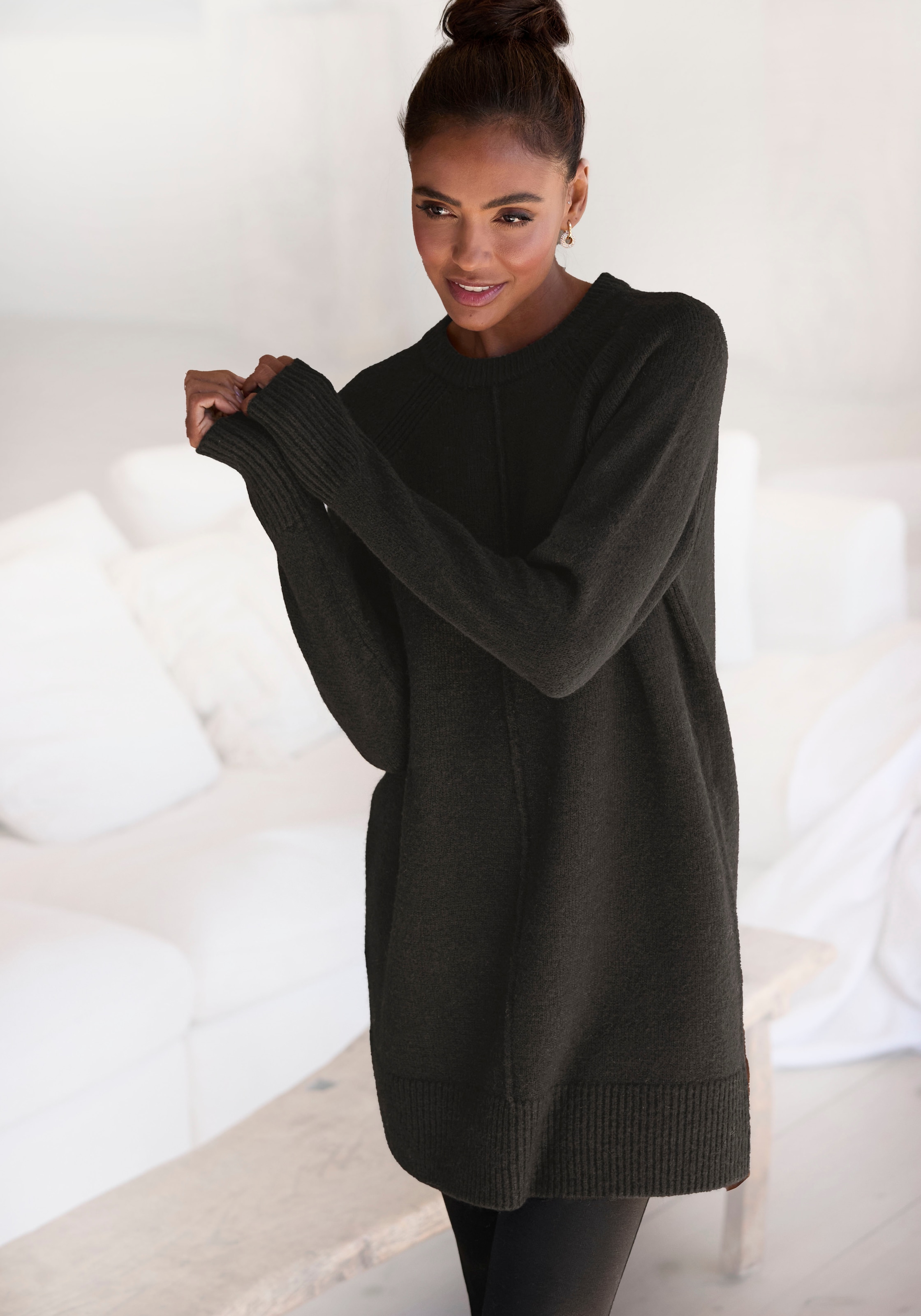 Longpullover, in lässiger Form aus supersofter Qualität, Kuschelpulli, Pulloverkleid