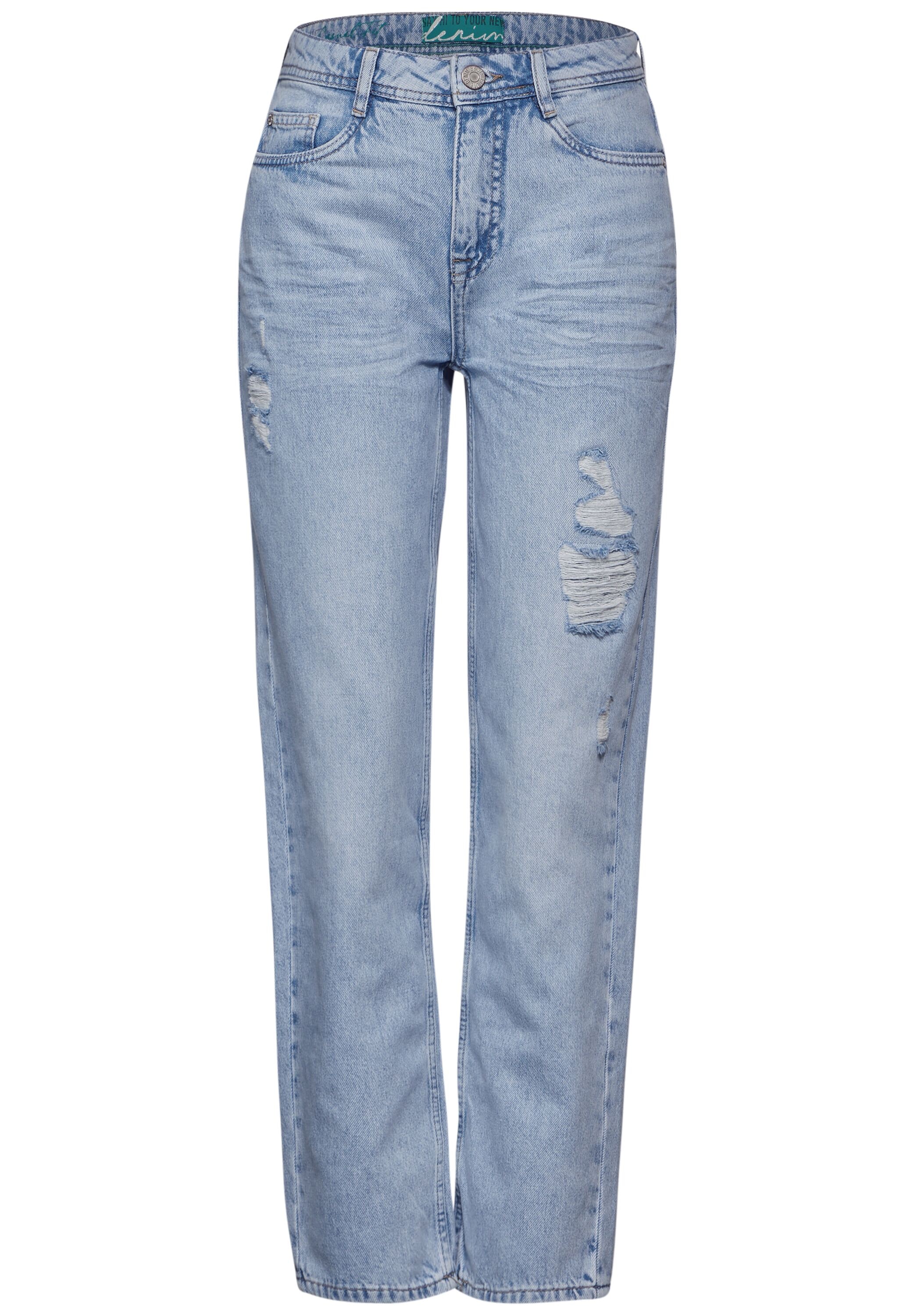 STREET ONE Straight-Jeans, mit Löcher-Used-Look