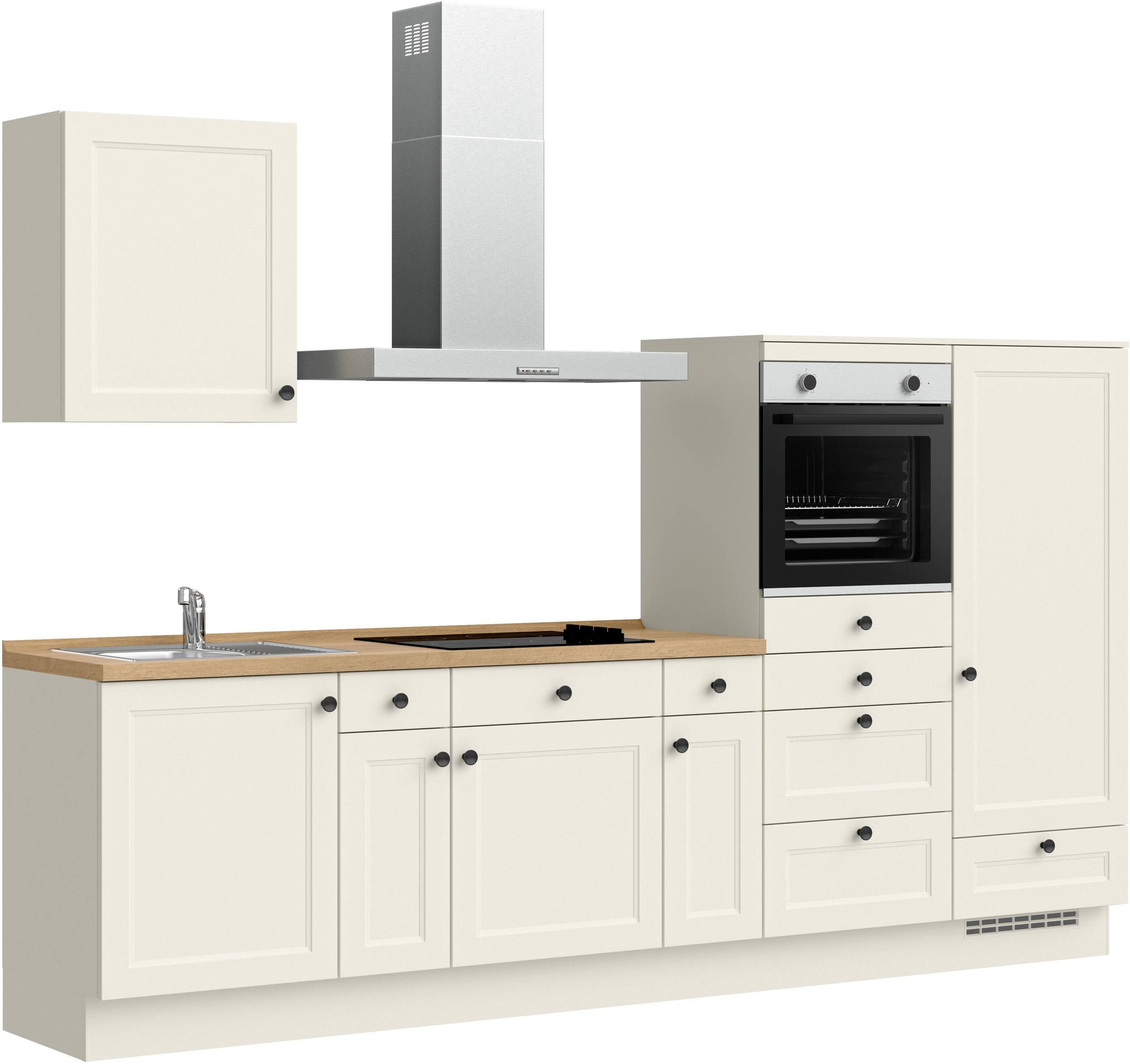 nobilia® Küchenzeile »"Cascada I"«, vormontiert, Ausrichtung wählbar, Breite 300 cm, wahlw. mit E-Geräten