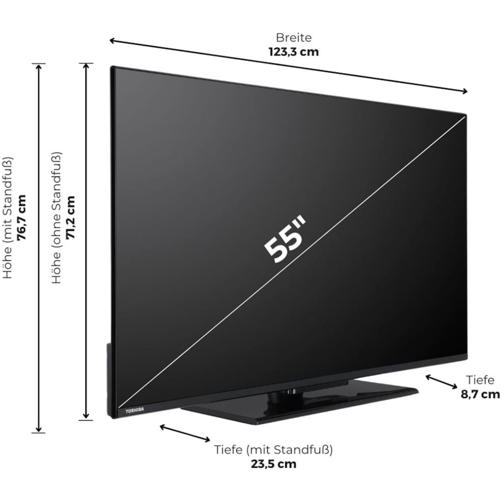 Toshiba LED-Fernseher »55UV3463DA«, 139 cm/55 Zoll, 4K Ultra HD, Smart-TV